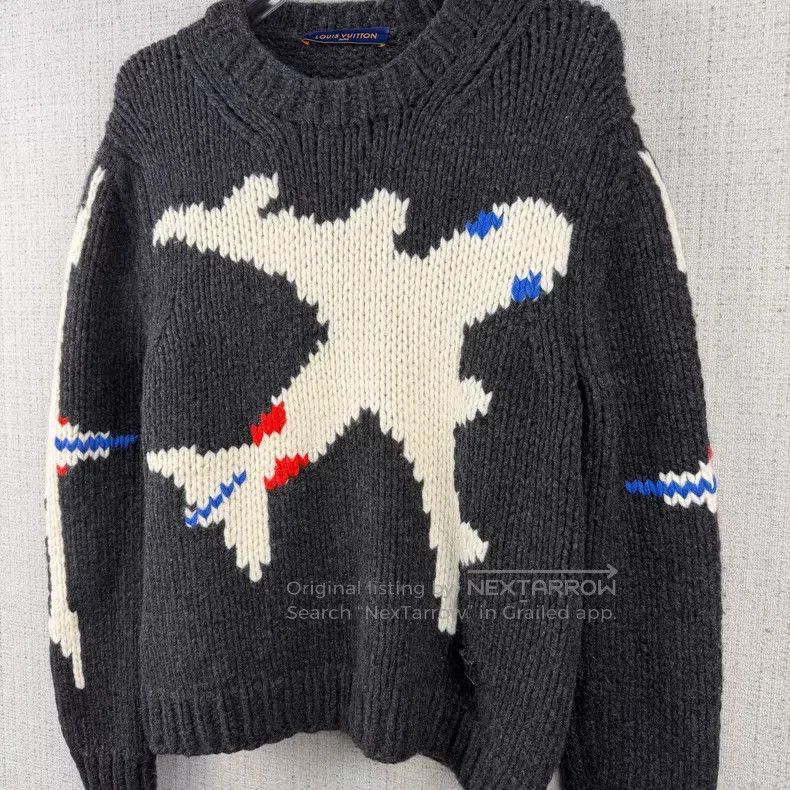 Louis Vuitton Louis Vuitton Airplane intarsia wool crewneck long-sleeve Size US S / EU 44-46 / 1 - 2 Thumbnail