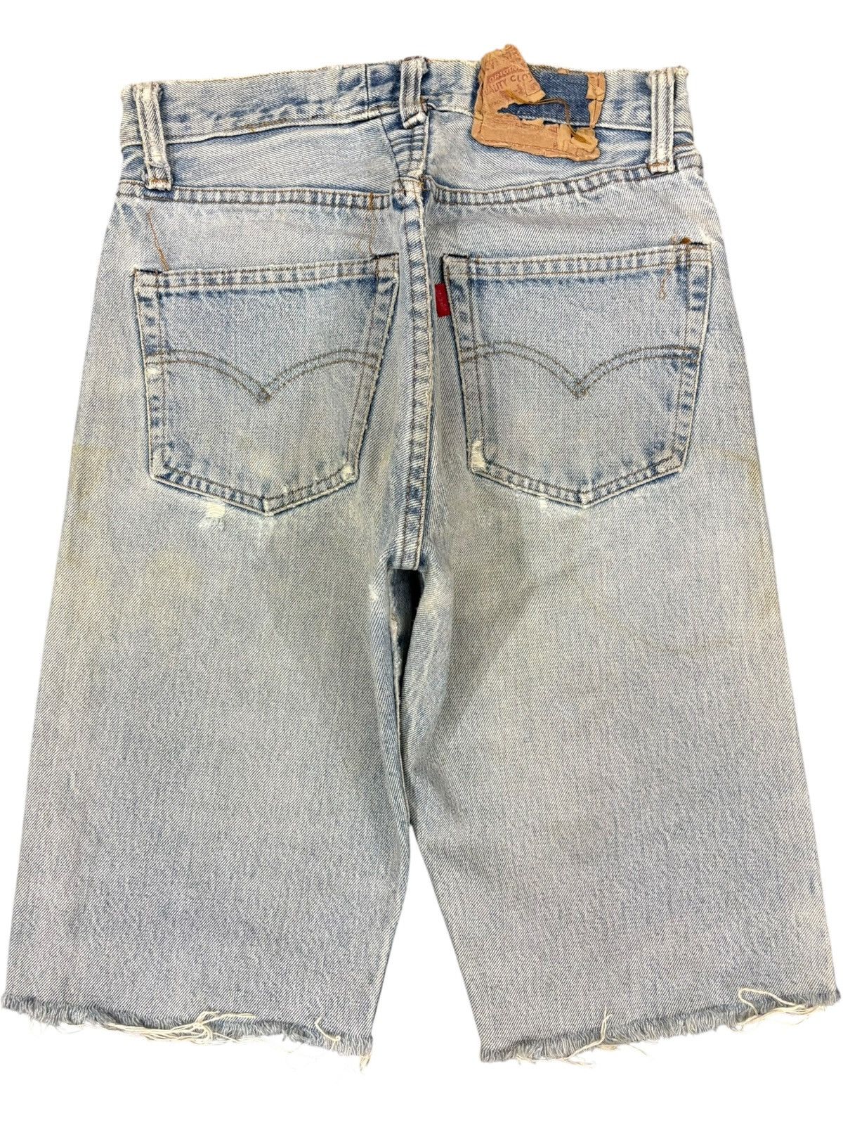 Levi's Vintage 70s Levis 501 Selvedge Distress Jean Shorts Button 6 Size US 27 - 3 Thumbnail