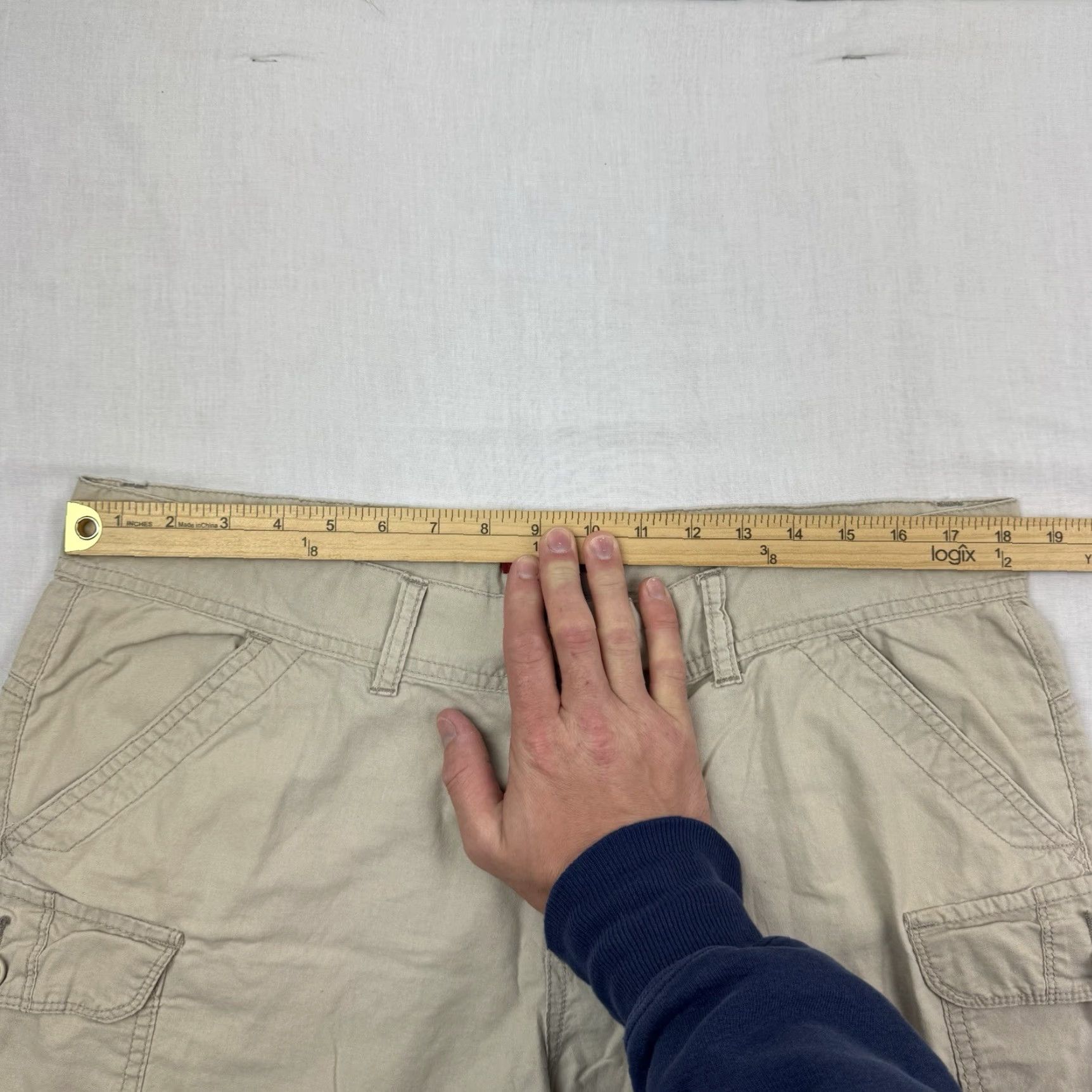Vintage VINTAGE UNIONBAY Cargo Shorts Womens 15 Khaki Hipster Y2K Boy Fit Size 36" / US 14 / IT 50 - 7 Thumbnail