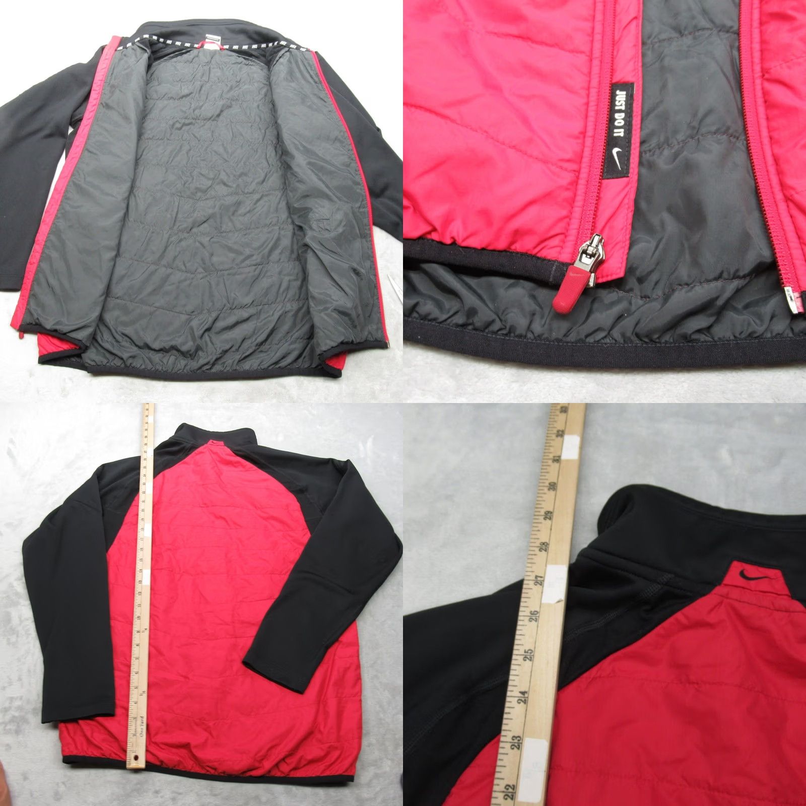 Nike Nike Jacket Mens M Red Black Pockets Full Zip Insulated Windbreaker Polyester Lining Polyester Logo Zipper Outdoor Casual Athletic Size US M / EU 48-50 / 2 - 9 Thumbnail