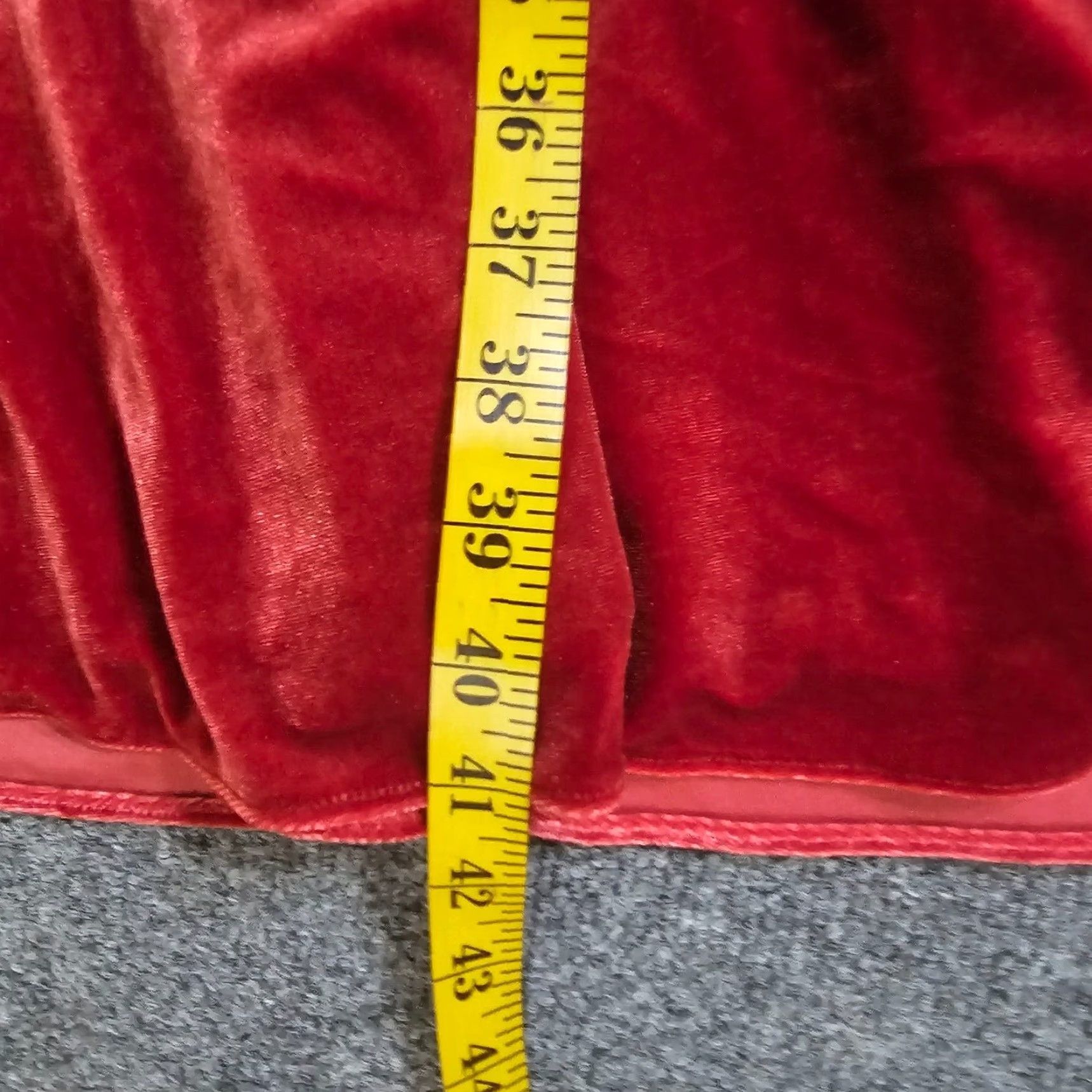 Coldwater Creek Coldwater Creek Dress Womens Large Orange Red Velour A-Line 3/4 Sleeve Holiday Womens Regular L Red Velvet A-Line Dress Size L / US 10 / IT 46 - 6 Thumbnail