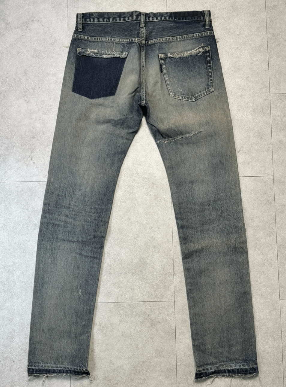 Jun Takahashi Undercover Blue Denim JEANS Size US 34 / EU 50 - 2 Thumbnail