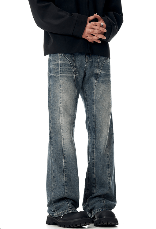 Japanese Brand American retro blue wide-leg cleanfit jeans Size US 32 / EU 48 - 2 Thumbnail