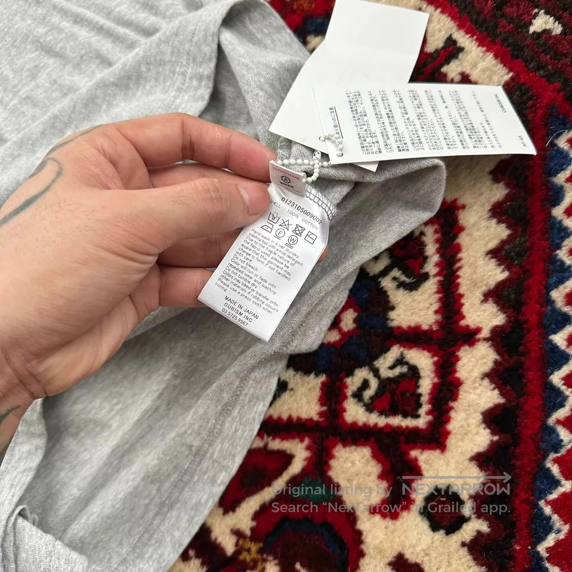 Visvim Gray Short Sleeve T-Shirt with Chest Pocket. Size US XXL / EU 58 / 5 - 6 Thumbnail