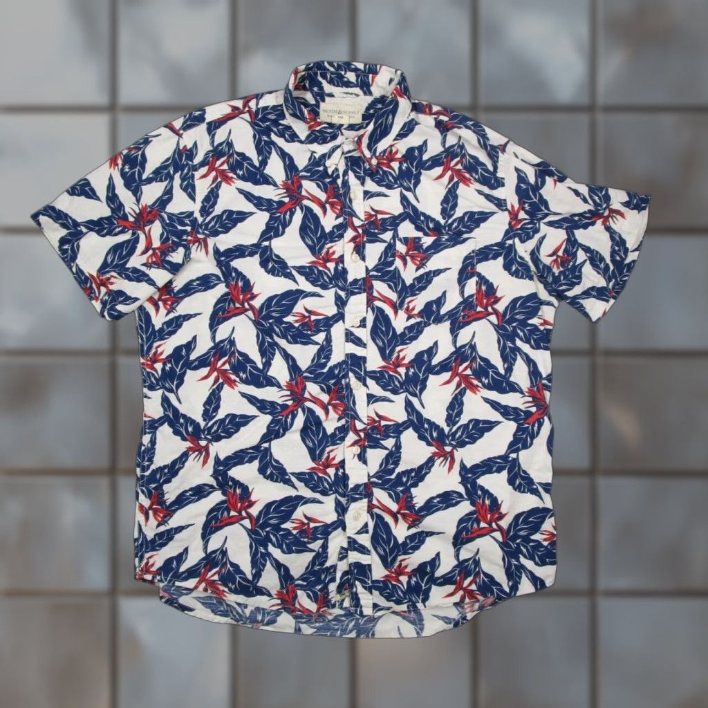 Ralph Lauren Ralph Lauren Denim Supply Shirt Mens XL Blue Button Up Hawaiian Tiki Size US XL / EU 56 / 4 - 1 Thumbnail