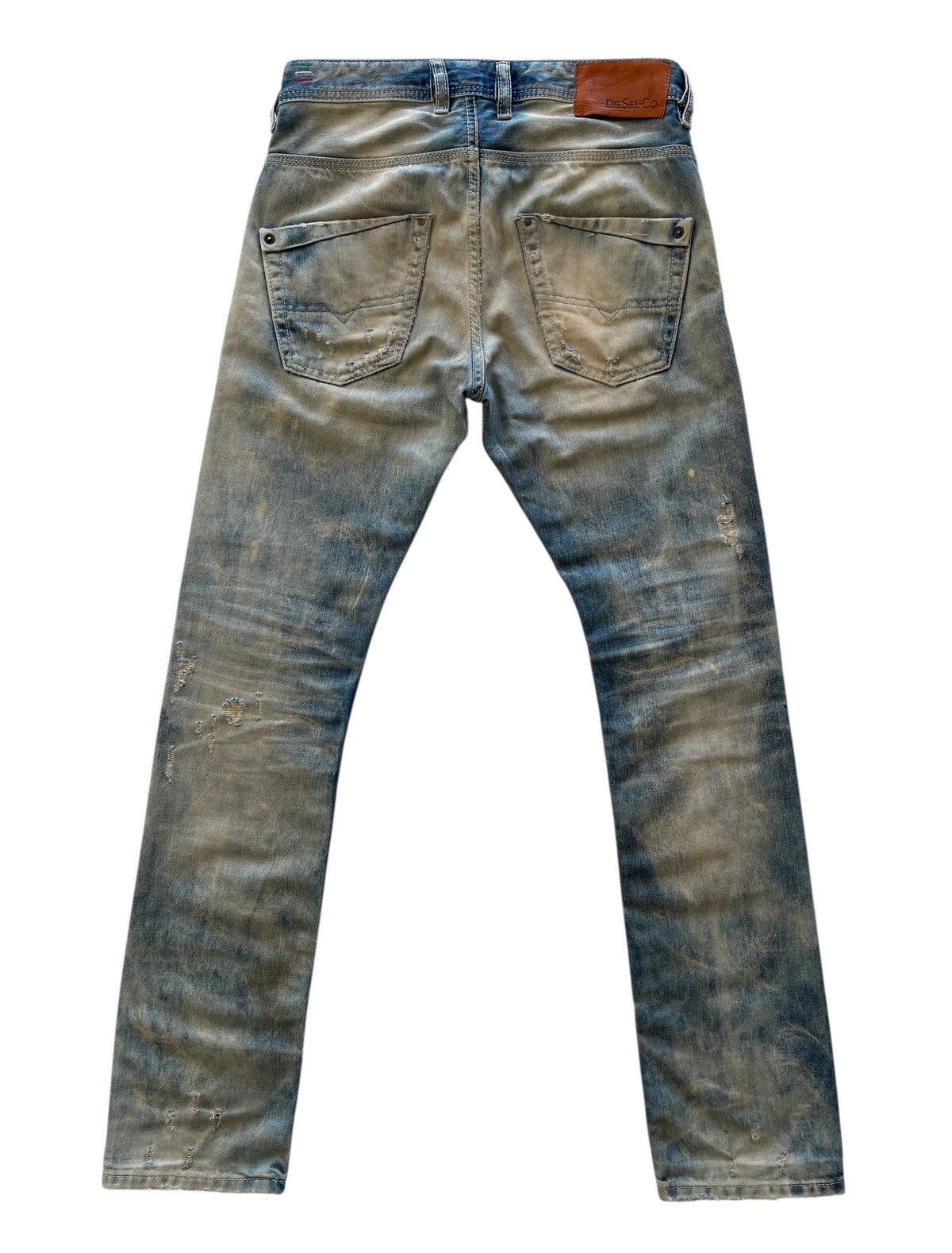 Diesel Diesel Krooley Regular Slim Carrot Distressed Denim Size US 29 - 10 Thumbnail