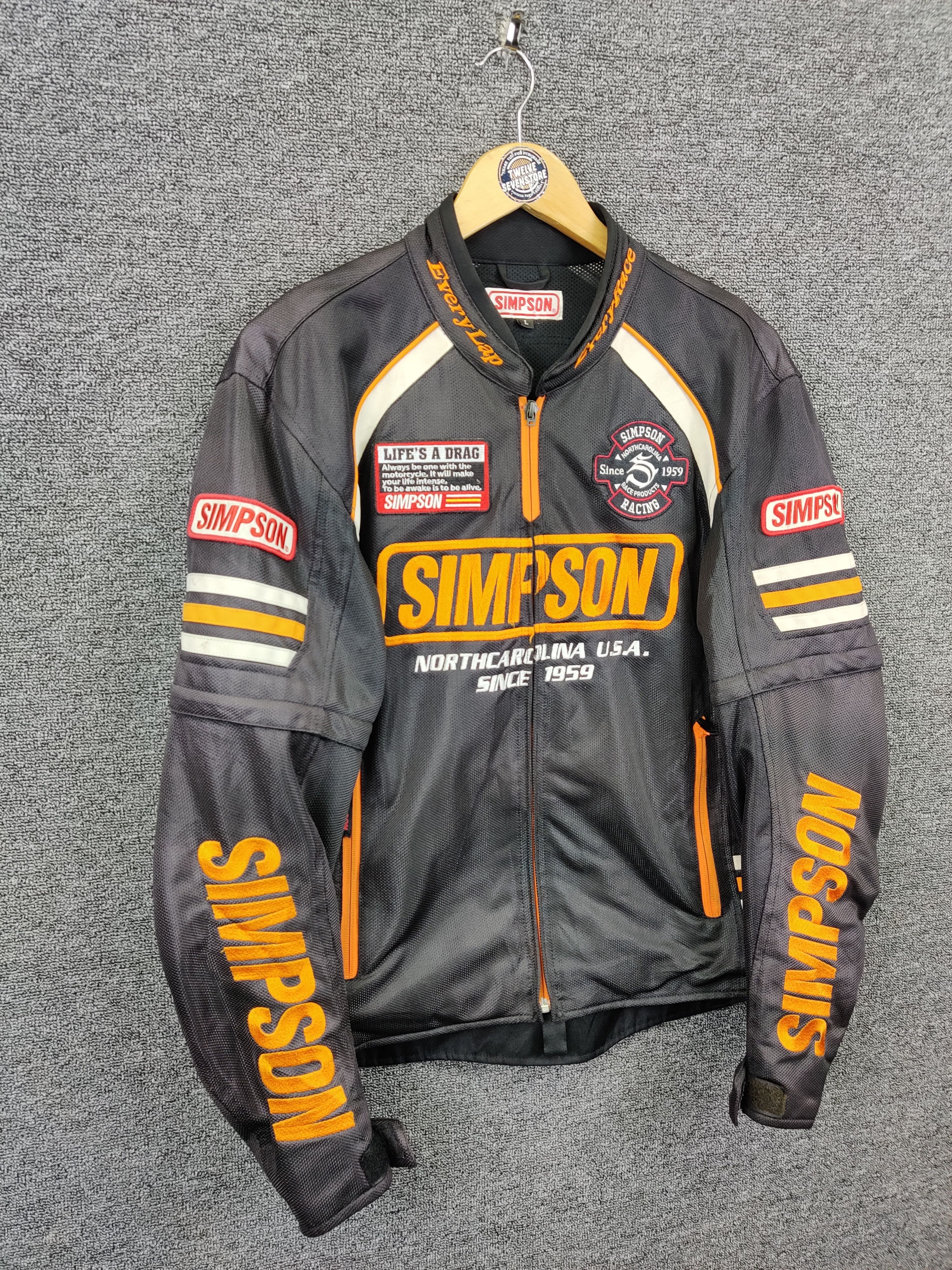 Vintage Vintage Simpson Racing Motorcycle Biker Jacket Size US L / EU 52-54 / 3 - 7 Thumbnail