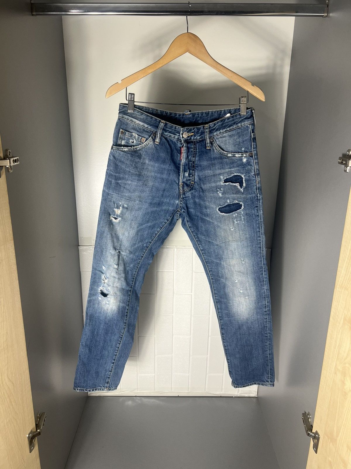 Dsquared2 × Vintage VERY RARE DSQUARED2 DENIM JEANS ITALIAN DESIGNER LUXURY Y2K Size US 32 / EU 48 - 3 Thumbnail