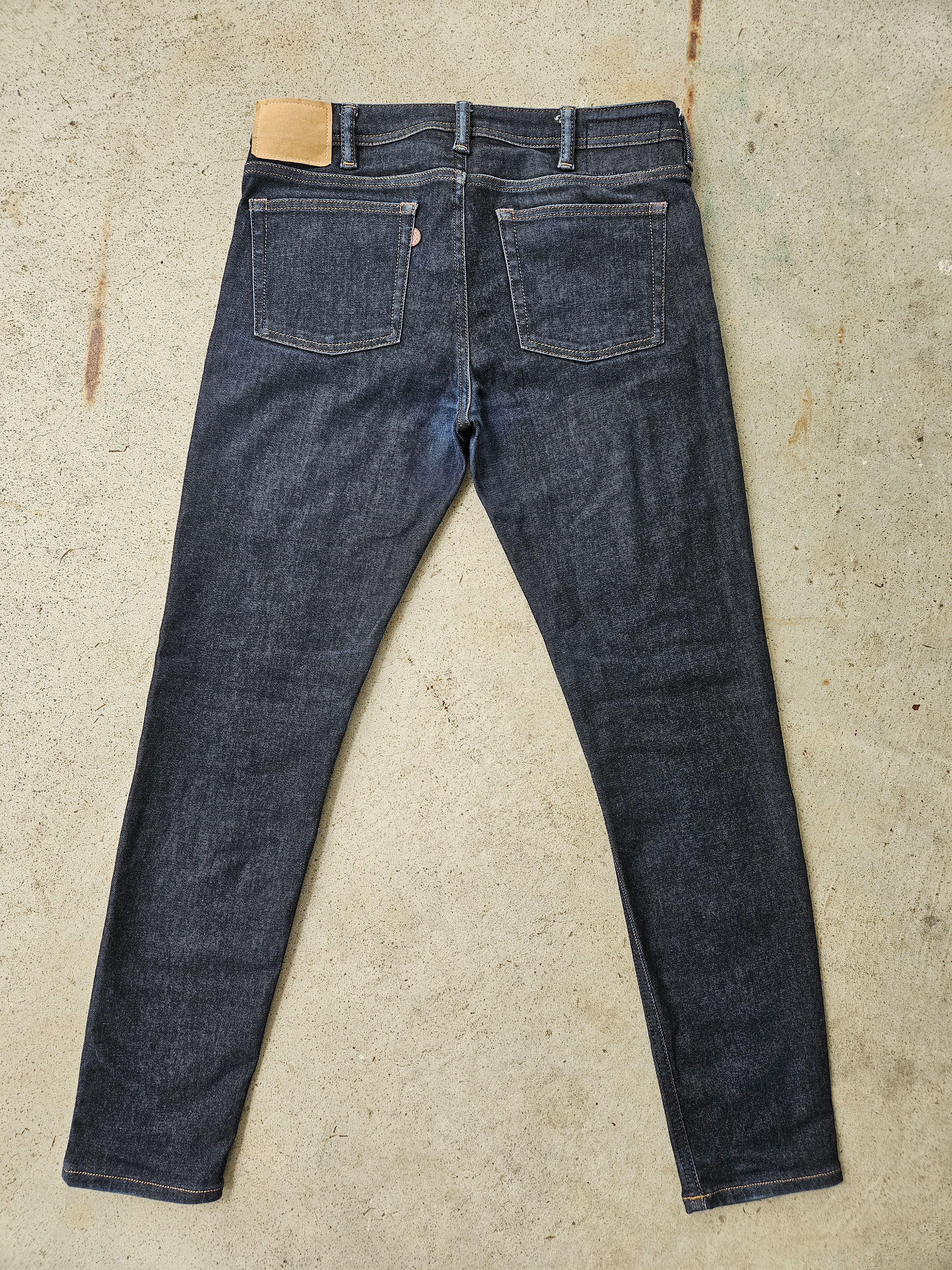 Acne Studios Blå Konst Climb Indigo Back Patch Blue Denim Jeans Size US 31 - 2 Thumbnail