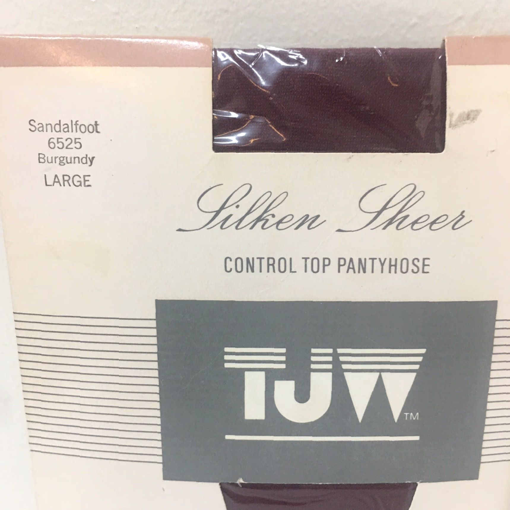 Vintage VINTAGE TJW Mervyn’s Navy & Burgundy Pantyhose 2 Pair Lot Size Large Control Top Size L / US 10 / IT 46 - 2 Thumbnail