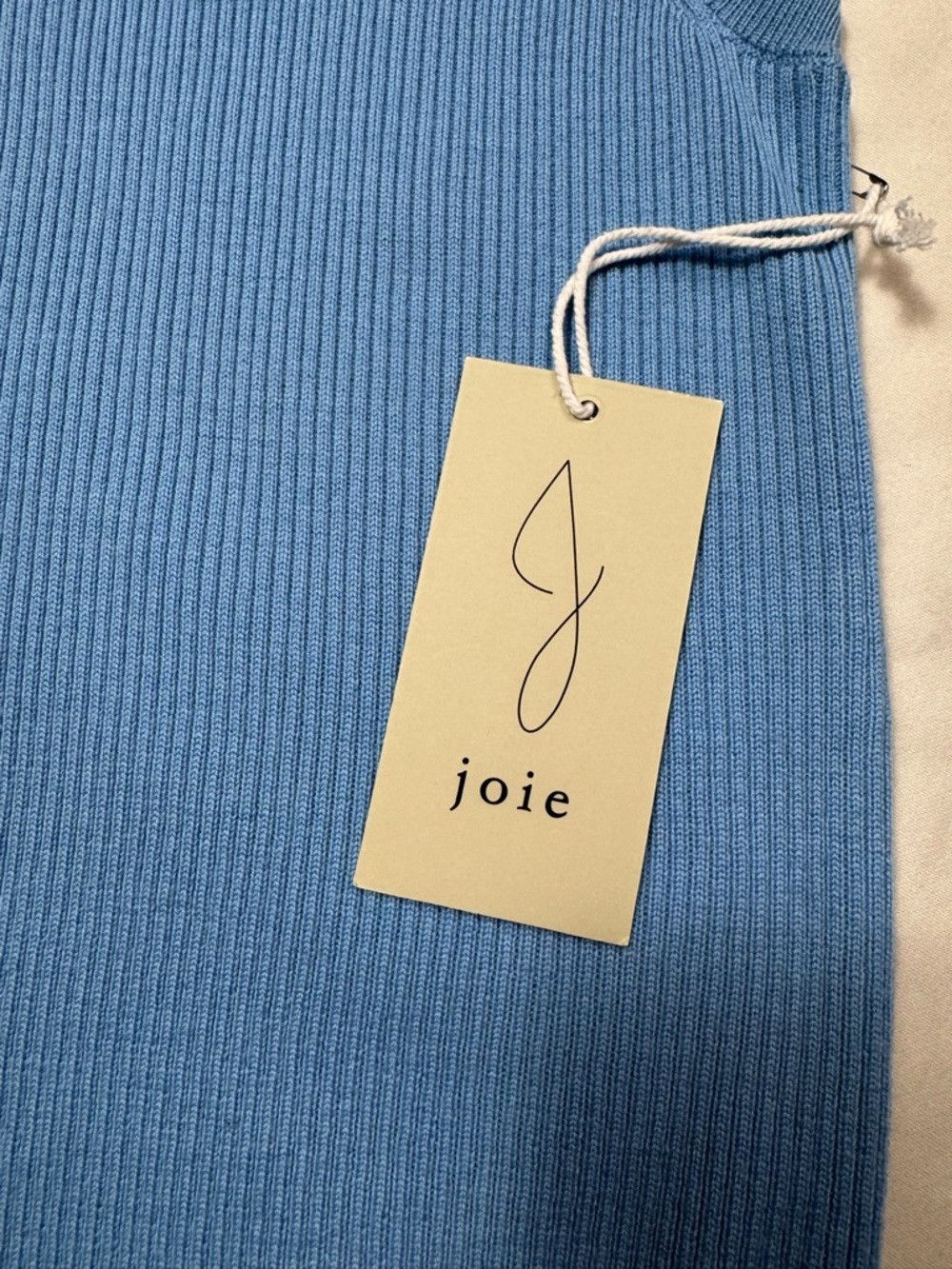 Joie NWT New Joie 100% Merino Wool Ribbed Knit Sleeveless Blue T Size XS / US 0-2 / IT 36-38 - 5 Thumbnail