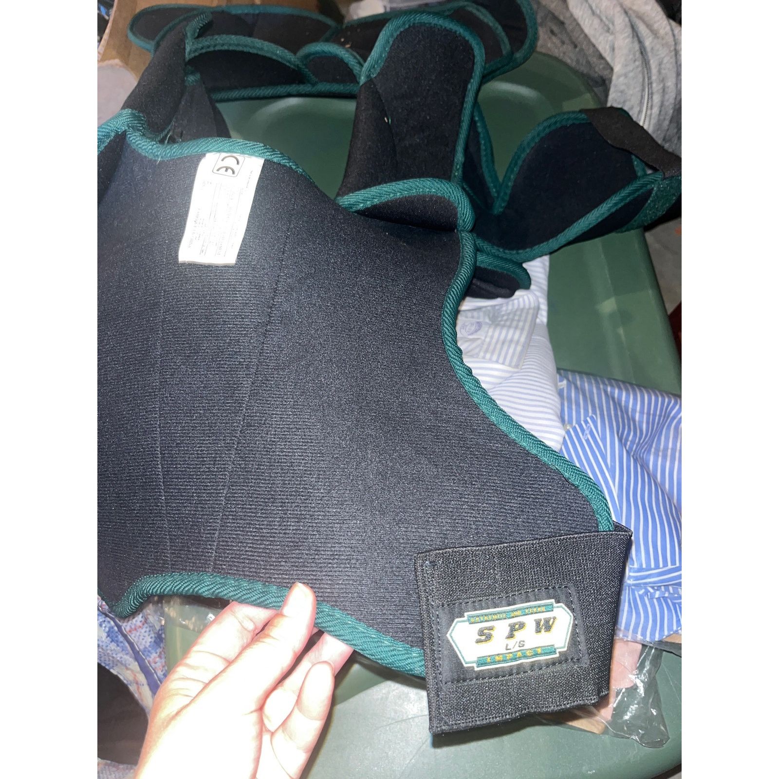 Other Bauer Impact Sp500 Hockey Shoulder Pads Green/Black Junior L Size ONE SIZE - 8 Thumbnail