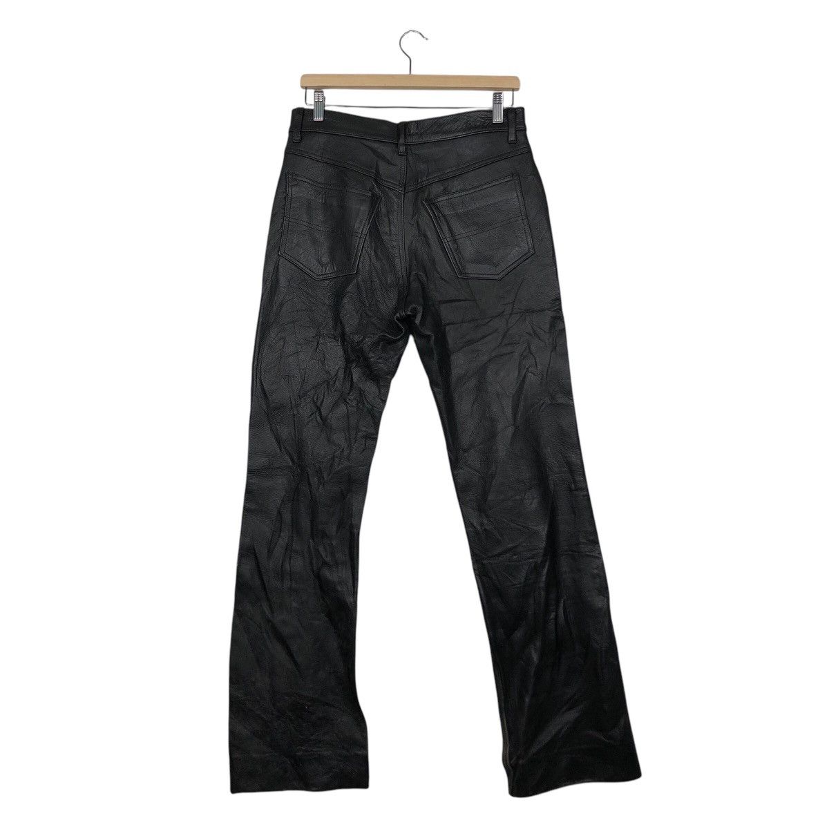 Genuine Leather 📌Vintage Biker Genuine Leather Pants BBH Clothing Size US 31 - 9 Thumbnail