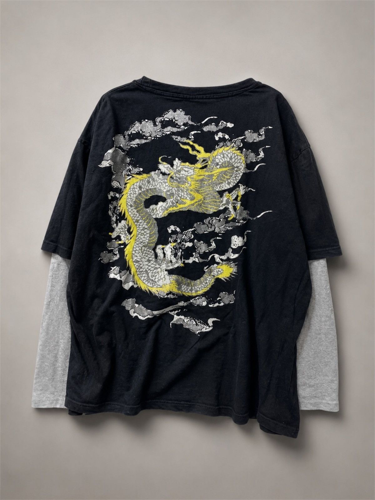 Japanese Brand Vint Ageproouct Japan Dragon Art Double Layers Long Sleeve Size US XL / EU 56 / 4 - 1 Thumbnail