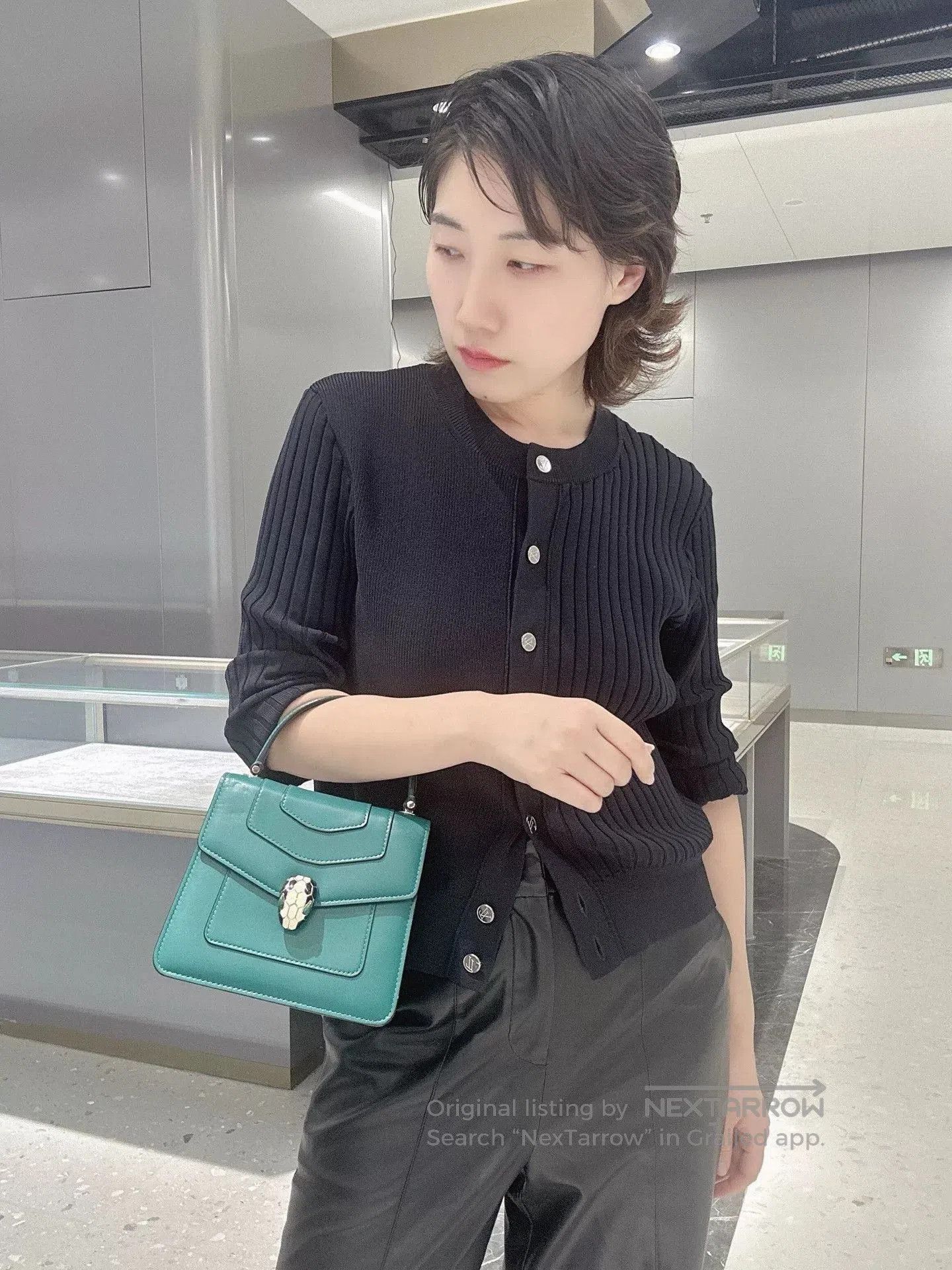 Bvlgari Bvlgari Small Green Snake Head Accordion Bag. Size ONE SIZE - 6 Thumbnail