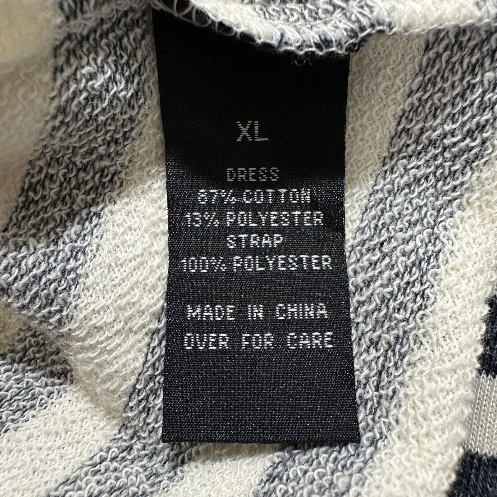 Other By & By XL A-Line Dress Crossback Navy Blue + White Striped Size XL / US 12-14 / IT 48-50 - 4 Thumbnail