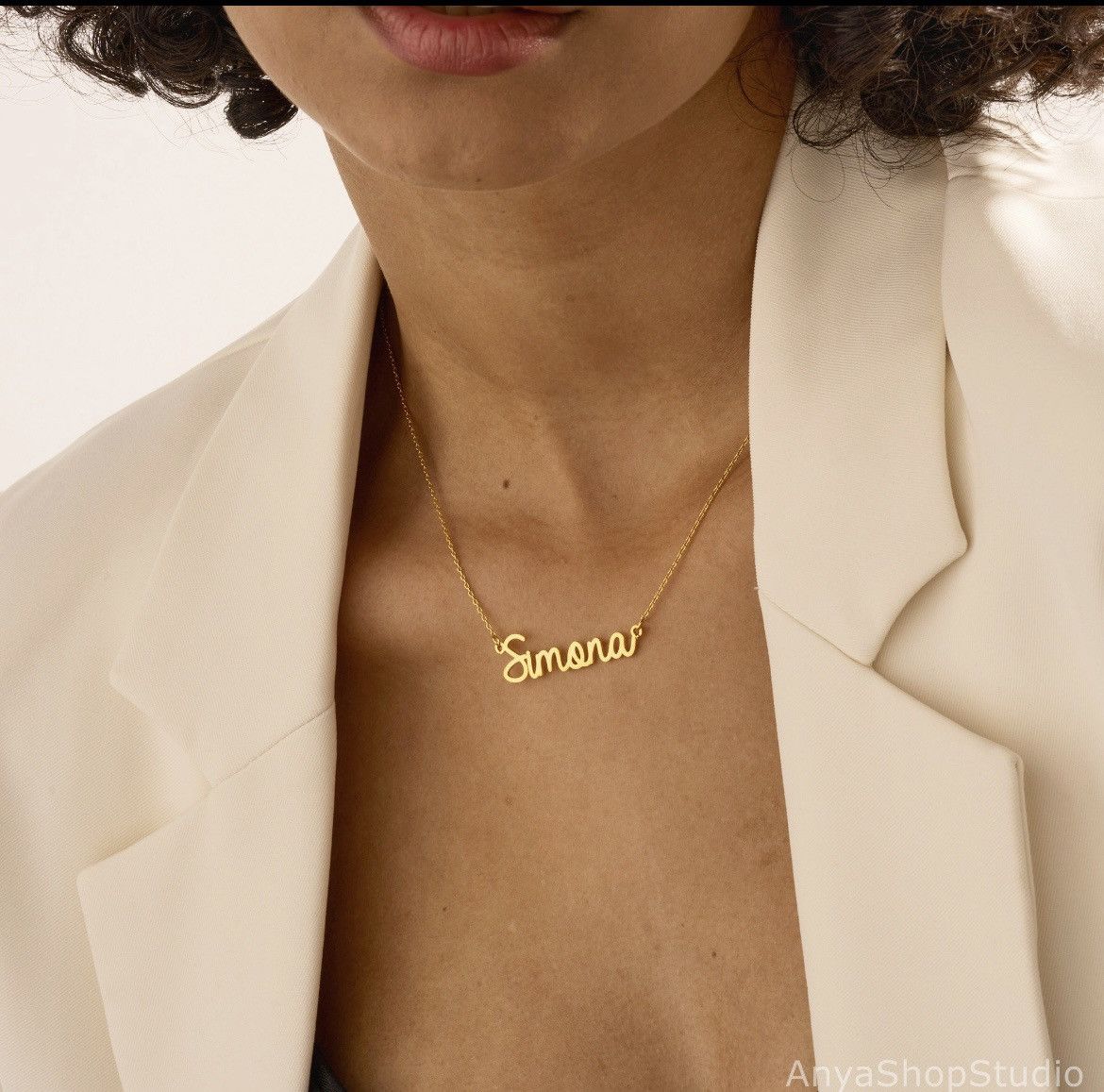 Vintage name necklace Size ONE SIZE - 5 Thumbnail