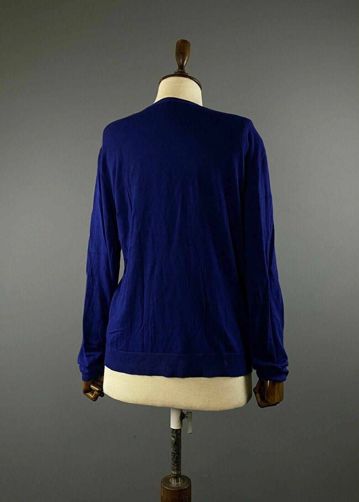 Kokaine Ladies Kookai Blue V-Neck Viscose Cardigan Sweater Size 3 Size M / US 6-8 / IT 42-44 - 5 Thumbnail