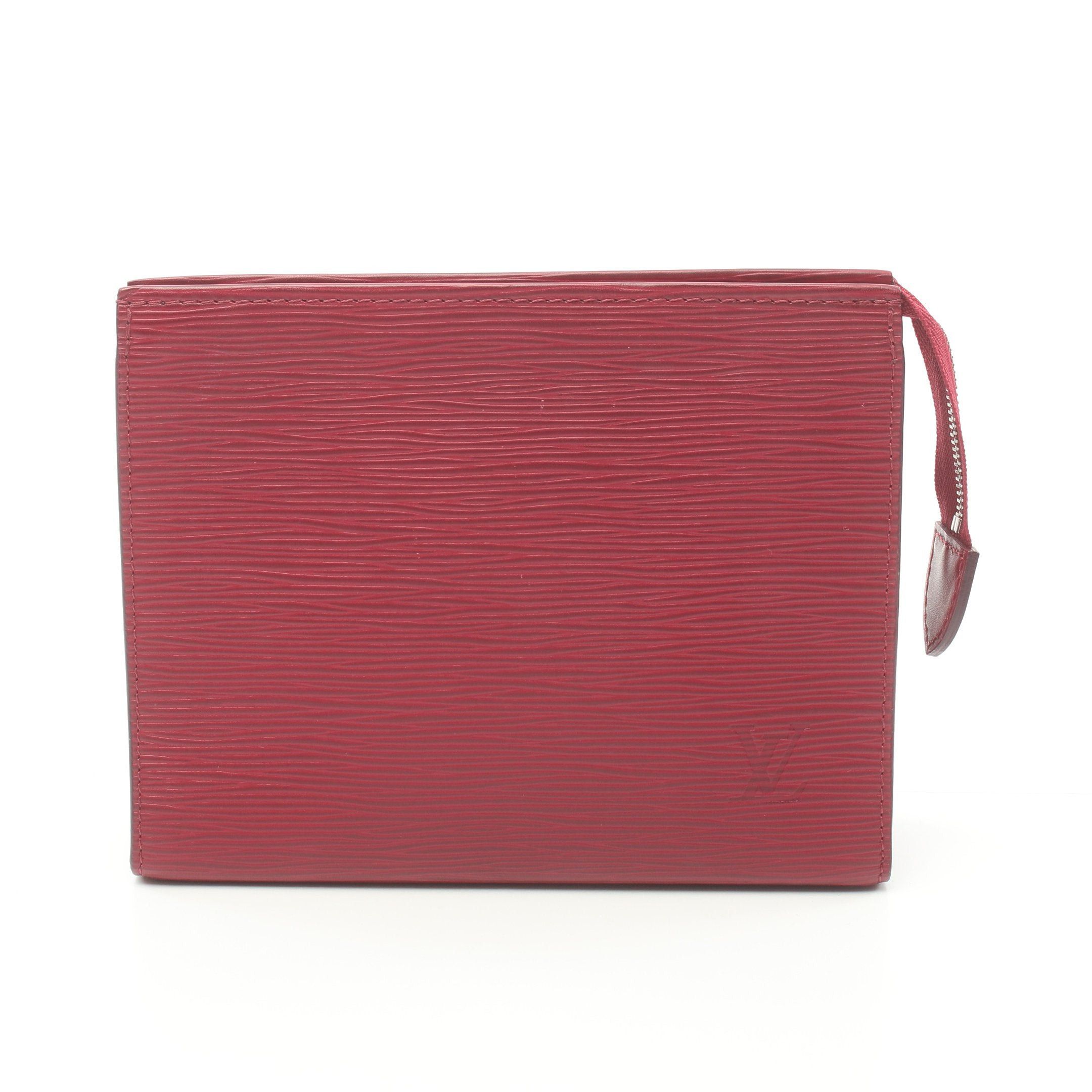 image of Louis Vuitton Poche Toilette 19 Epi Fuchsia Pouch Leather Pink Purple, Women's