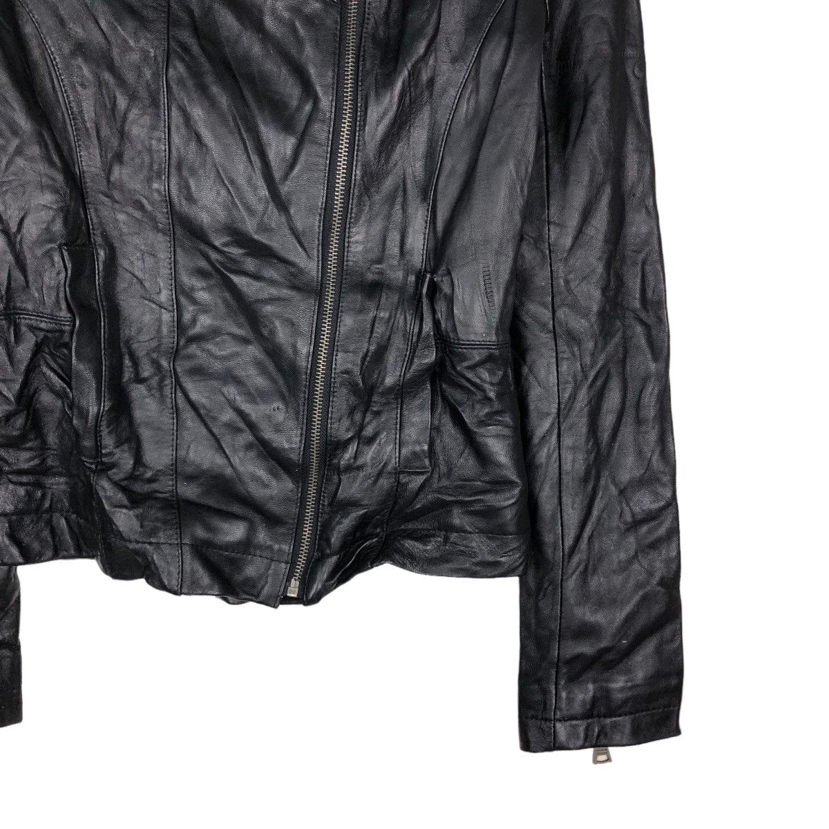 Japanese Brand 📌VINTAGE CROPPED LEATHER JACKET BANANA REPUBLIC JAPAN Size M / US 6-8 / IT 42-44 - 6 Thumbnail