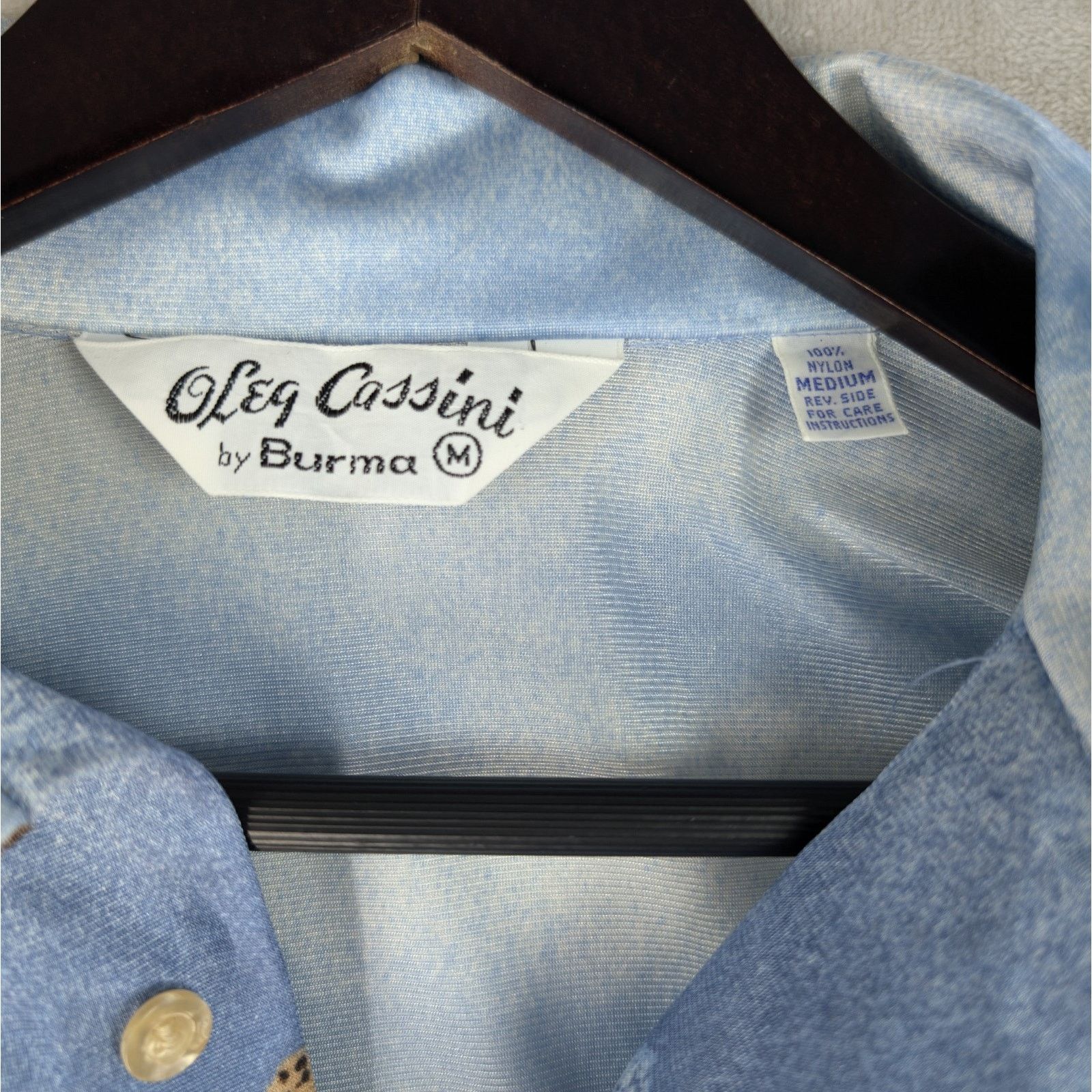 Oleg Cassini Vtg Oleg Cassini by Burma 70s Mountain Print Disco Shirt Men Size US M / EU 48-50 / 2 - 3 Thumbnail