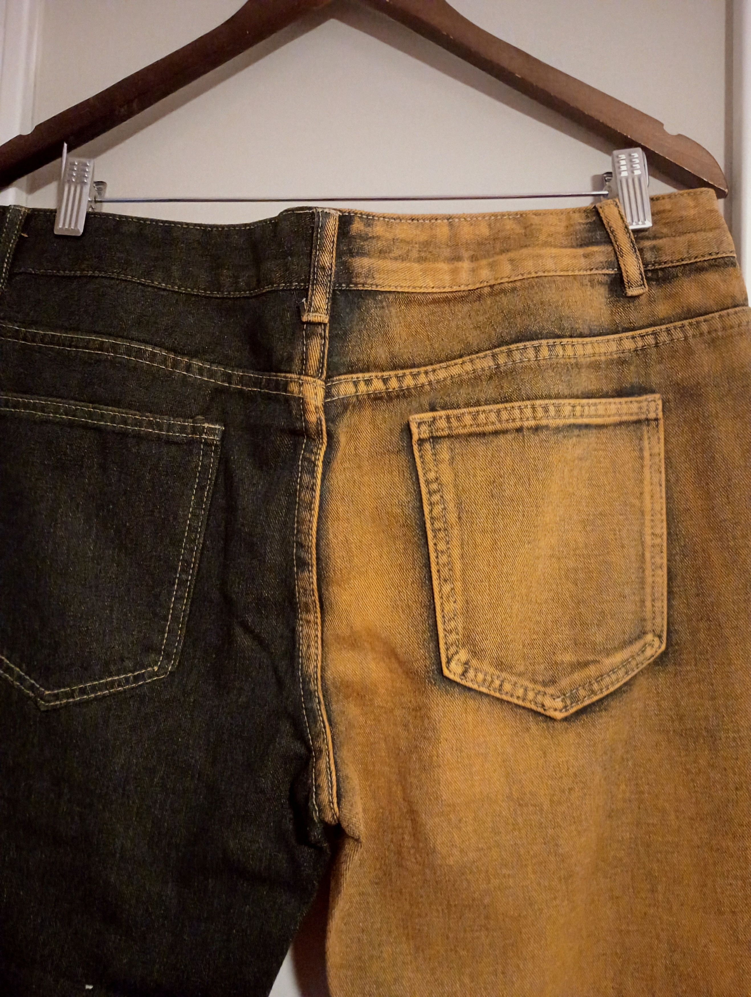 Vintage Men's Handsome Two Toned Street Style Ripped Jeans Size US 36 / EU 52 - 6 Thumbnail