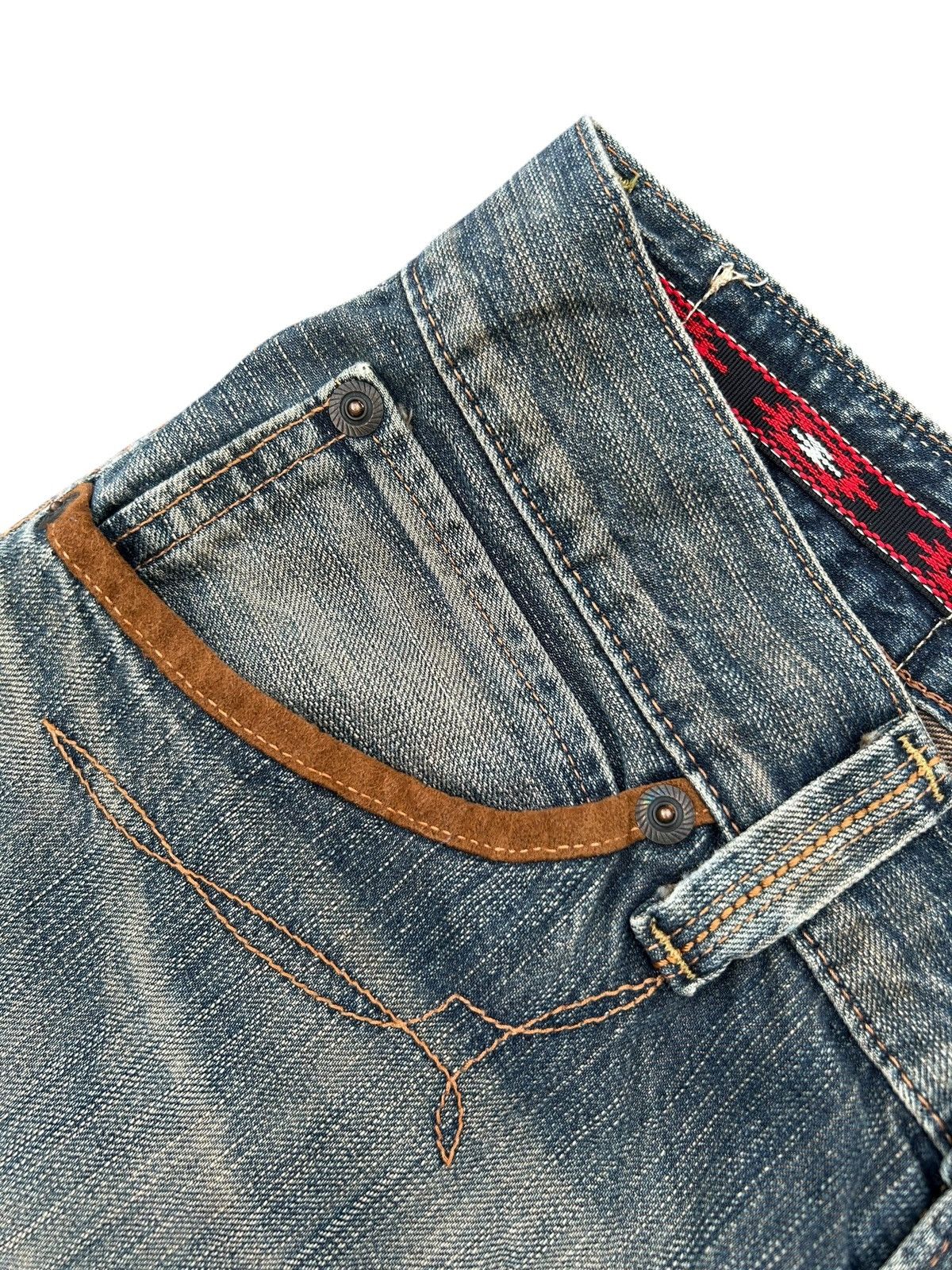 Kapital Vintage Edwin Navajo Rusty Distressed Denim Jeans Size US 32 / EU 48 - 4 Thumbnail
