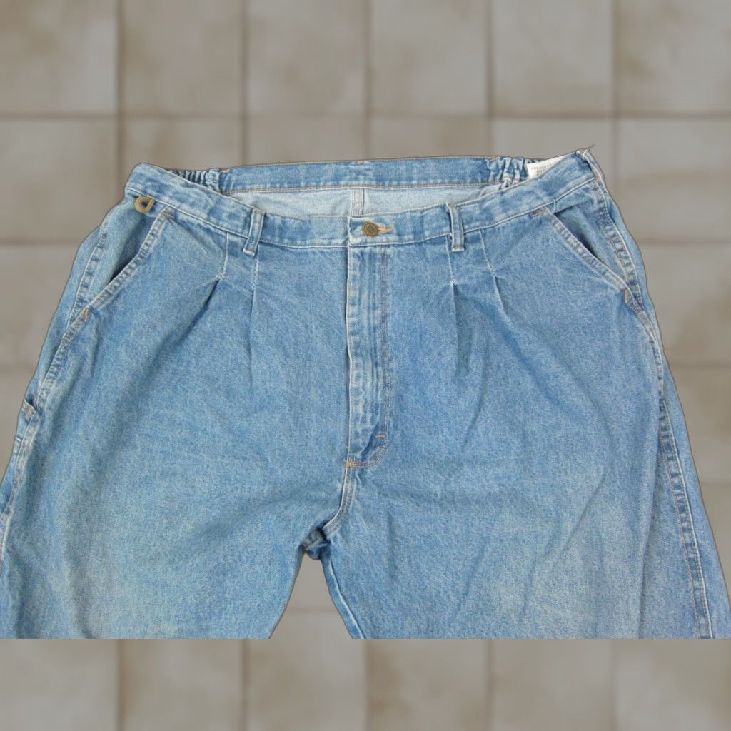 Wrangler VINTAGE Wrangler Jeans Men 42 x 30 Blue Denim 5-Pocket Carpenter Workwear 90s Bags Wide Straight Y2K Size US 42 / EU 58 - 1 Thumbnail