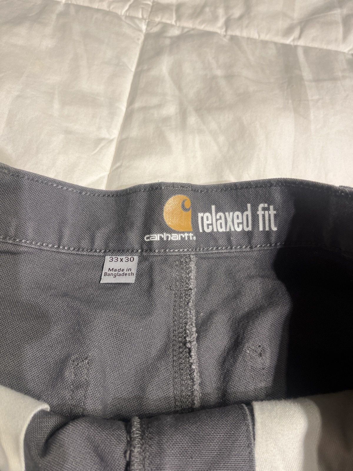 Carhartt × Vintage Gray Vintage Relaxed Fit Carhartt Gray Carpenter Work Pants Size US 33 - 3 Thumbnail