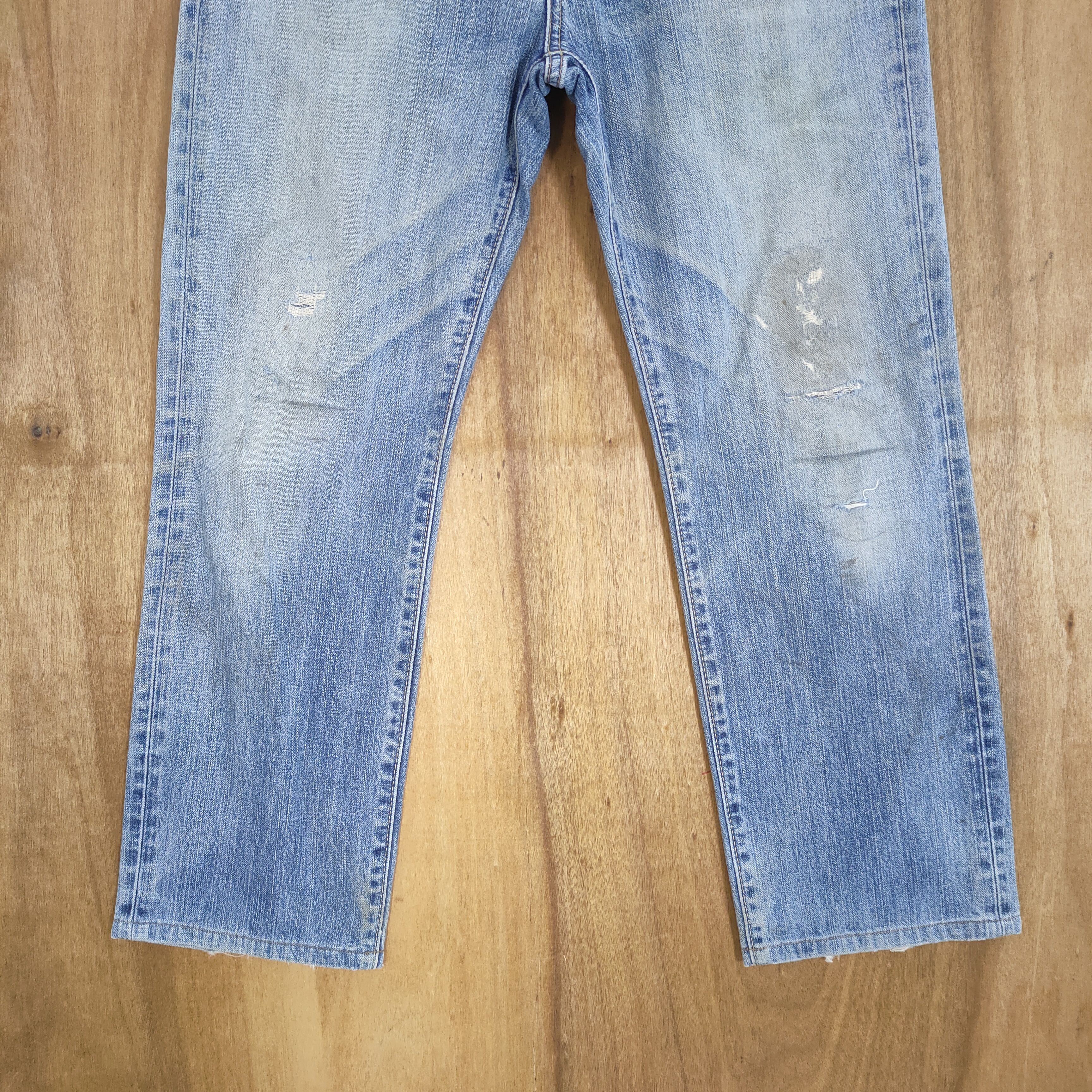 Jean VINTAGE JAPANESE BLUE DISTRESSED JEANS PANTS Size US 32 / EU 48 - 5 Thumbnail