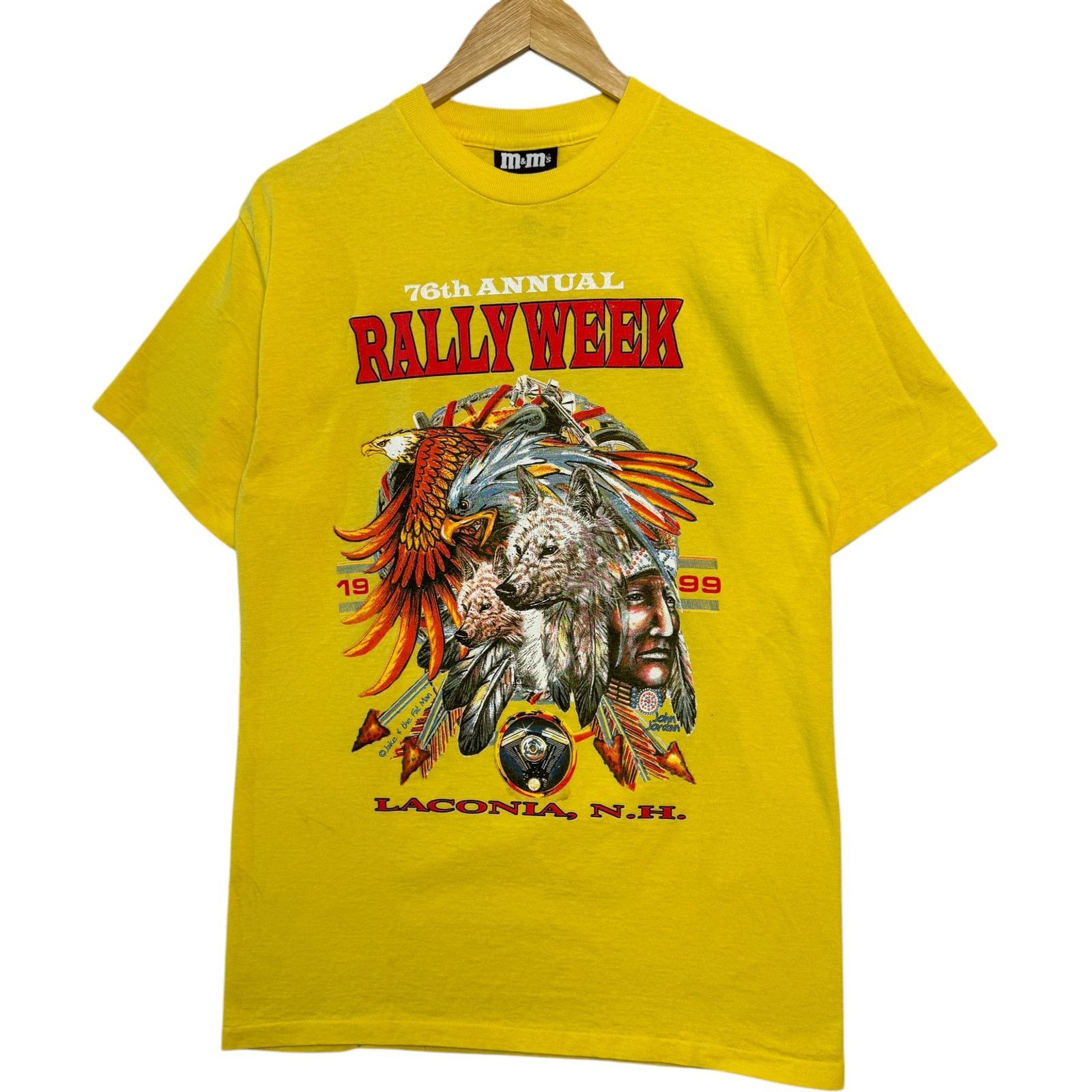 Vintage Vintage 76th Annual Rally Week Native Symbols 90s Tee M Size US M / EU 48-50 / 2 - 3 Thumbnail