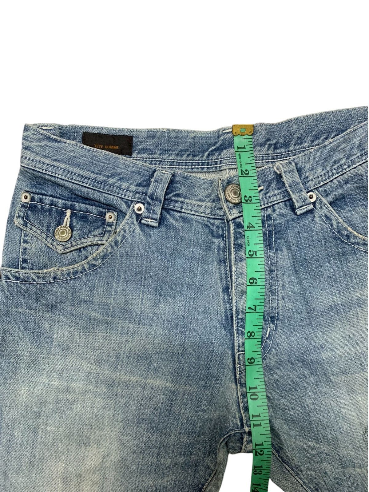 Issey Miyake × Japanese Brand × Tete Homme Tete home distressed straight cut jeans Size US 30 / EU 46 - 6 Thumbnail