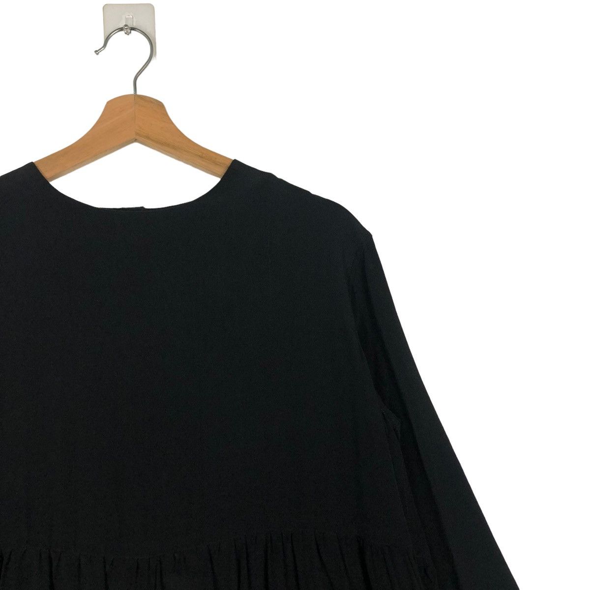 Yohji Yamamoto 🔥Rich Black - Y’s Yohji Yamamoto Blouse Oversized Size M / US 6-8 / IT 42-44 - 7 Thumbnail