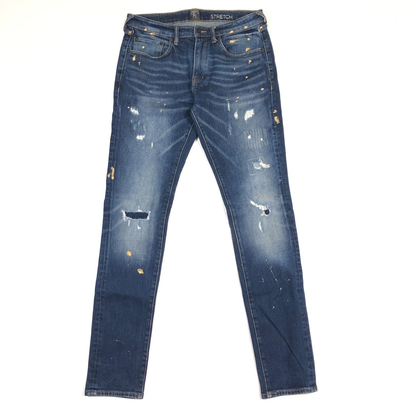 Prps PRPS Windsor Tapered Skinny Fit paint splatter Stretch Jeans Size US 32 / EU 48 - 1 Thumbnail