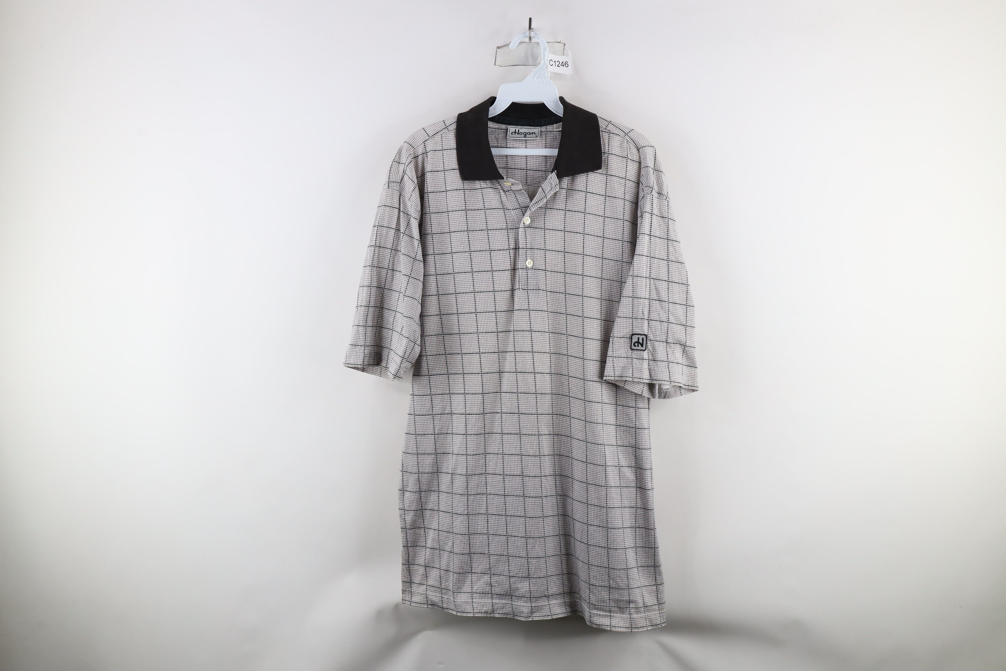 Vintage Vintage 90s Streetwear Houndstooth Collared Golf Polo Shirt Size US S / EU 44-46 / 1 - 1 Thumbnail
