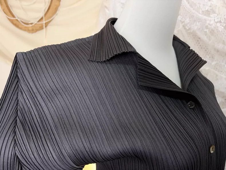 Issey Miyake issey miyake size:3 Grey pleated cardigan Size XXS / US 00 / IT 34 - 8 Thumbnail