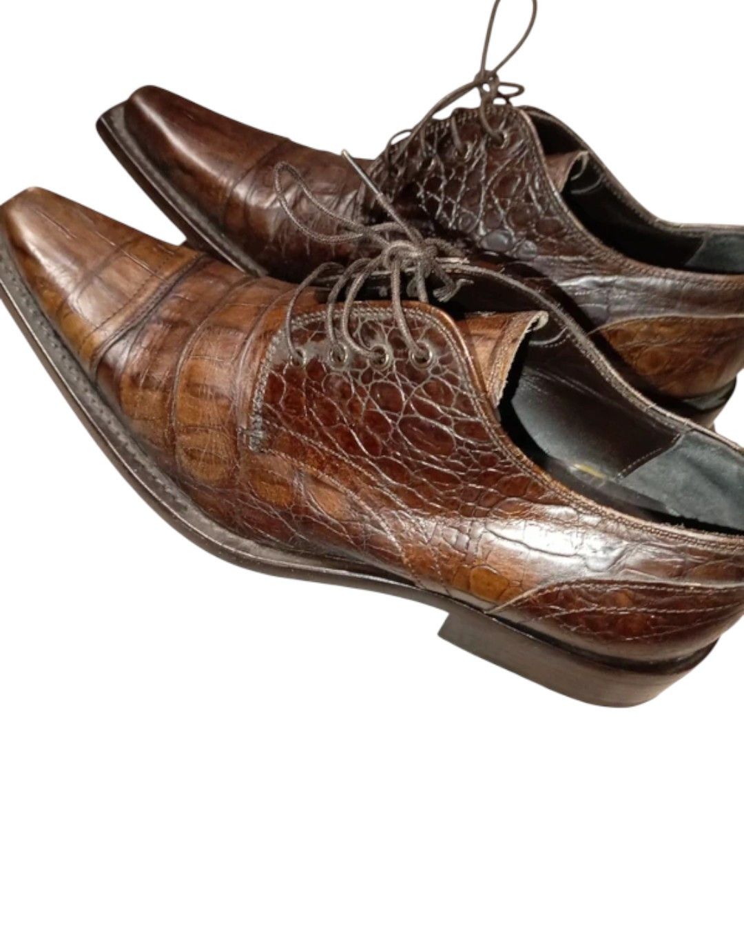 Dsquared2 S/S 2002 EMBOSSED CROCODILE SKIN LEATHER FORMAL SHOES Size US 7 / EU 40 - 6 Thumbnail