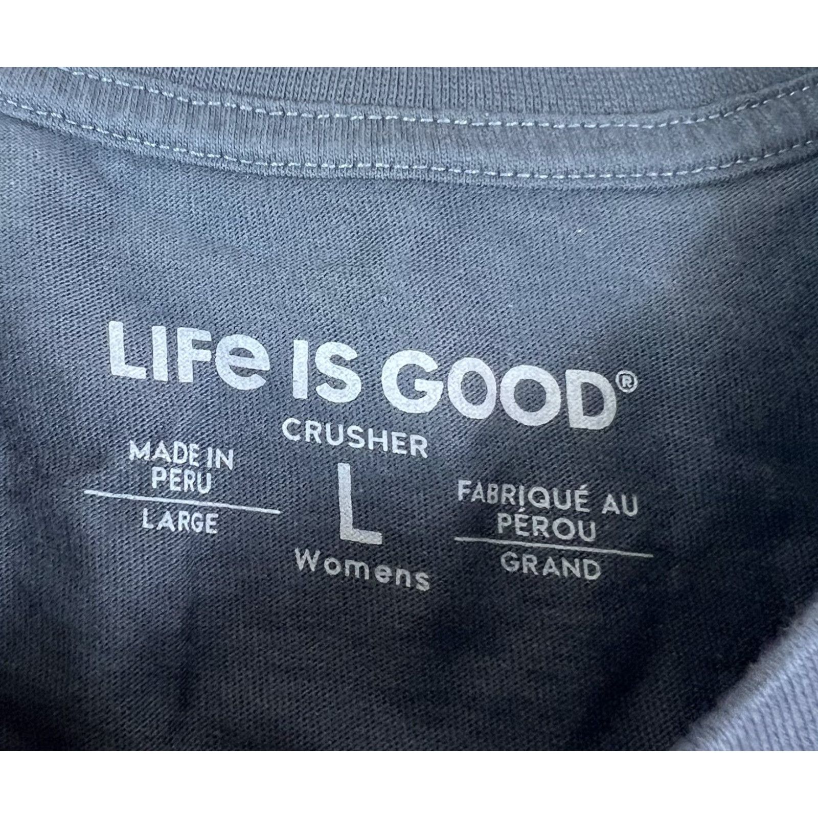 Life is Good NWT Life is Good Shirt Peace Love Joy Long Sleeve Crusher Women Large Blue Size L / US 10 / IT 46 - 4 Thumbnail