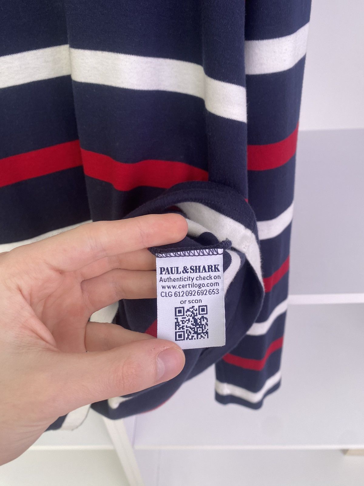 Paul & Shark × Vintage Vintage Paul Shark striped long sleeve shirt Size US XL / EU 56 / 4 - 9 Thumbnail