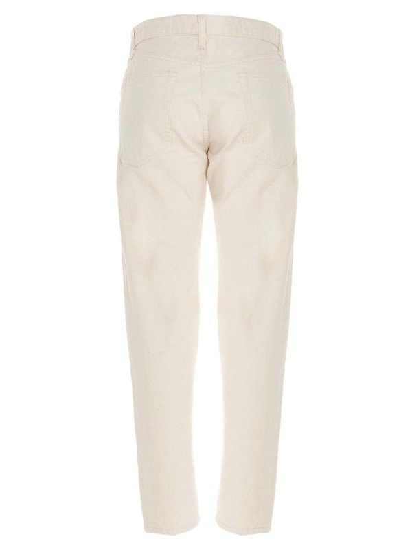 Jil Sander o1y1025 Denim Pant in Ivory Size 29" - 2 Thumbnail