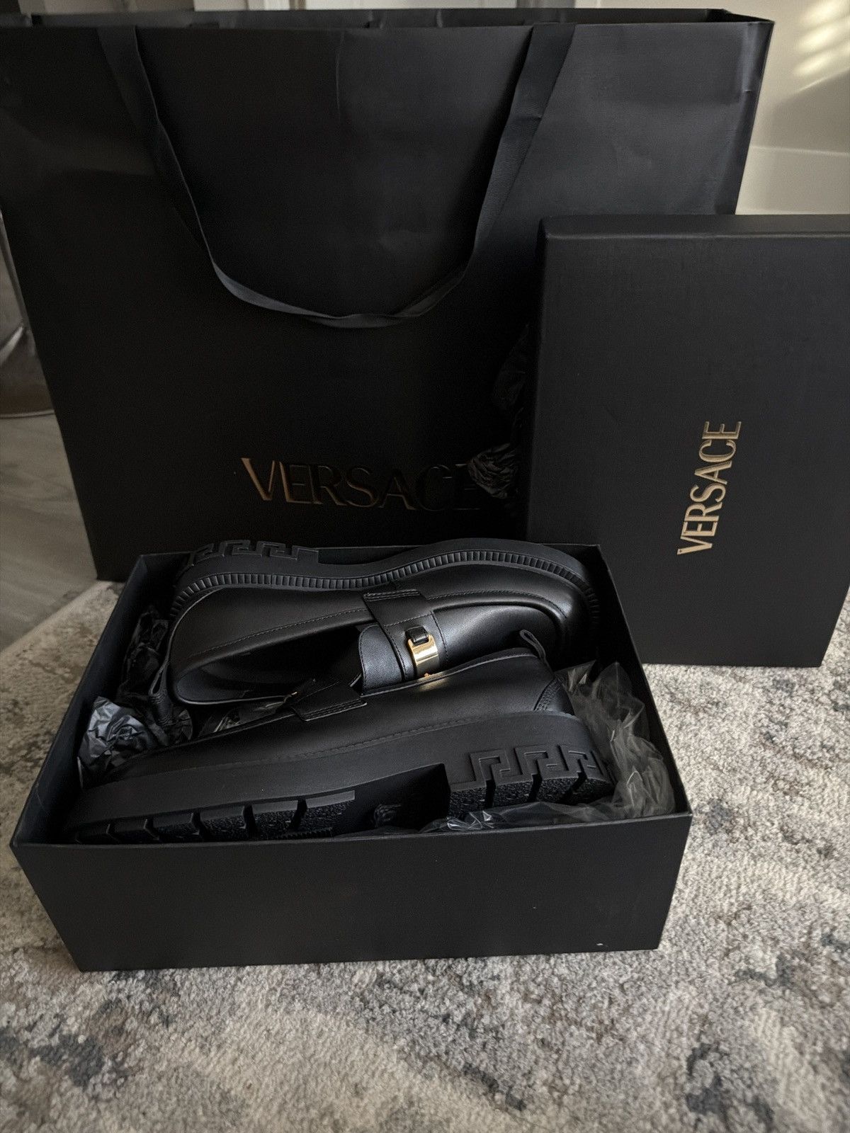 Versace Versace Medusa Leather Loafers Size US 12 / EU 45 - 1 Thumbnail