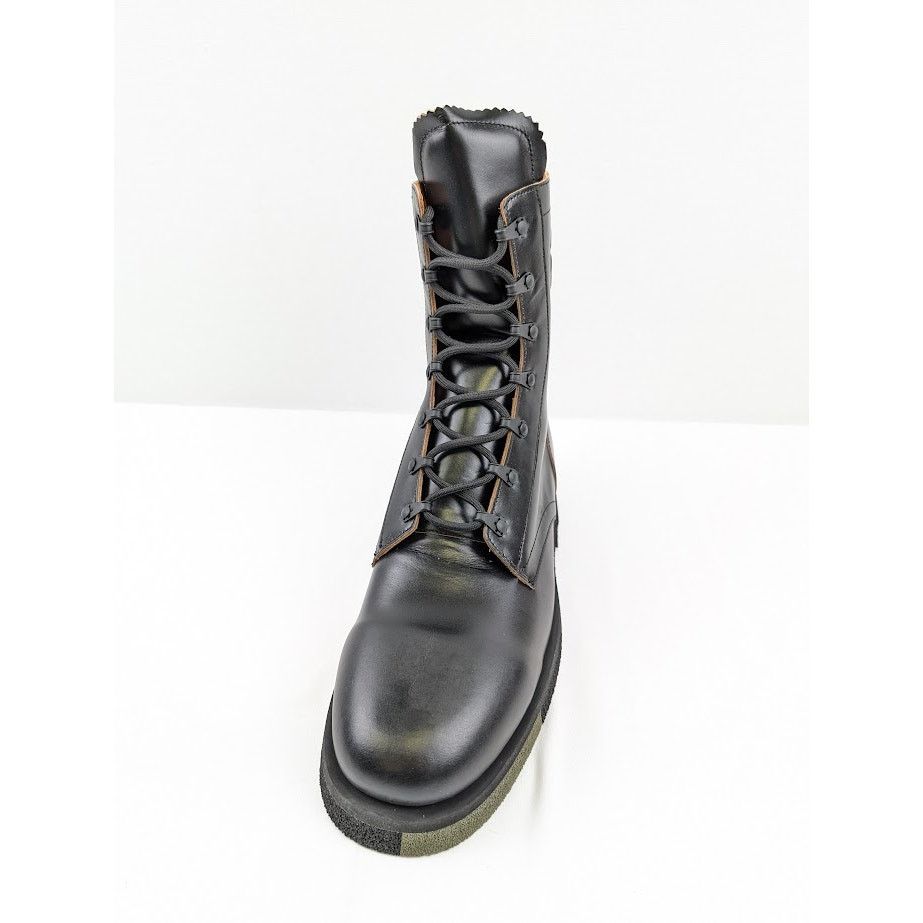 Off-White o1rshd1 Leather Sponge Combact Boots in Black Size US 12 / EU 45 - 3 Thumbnail