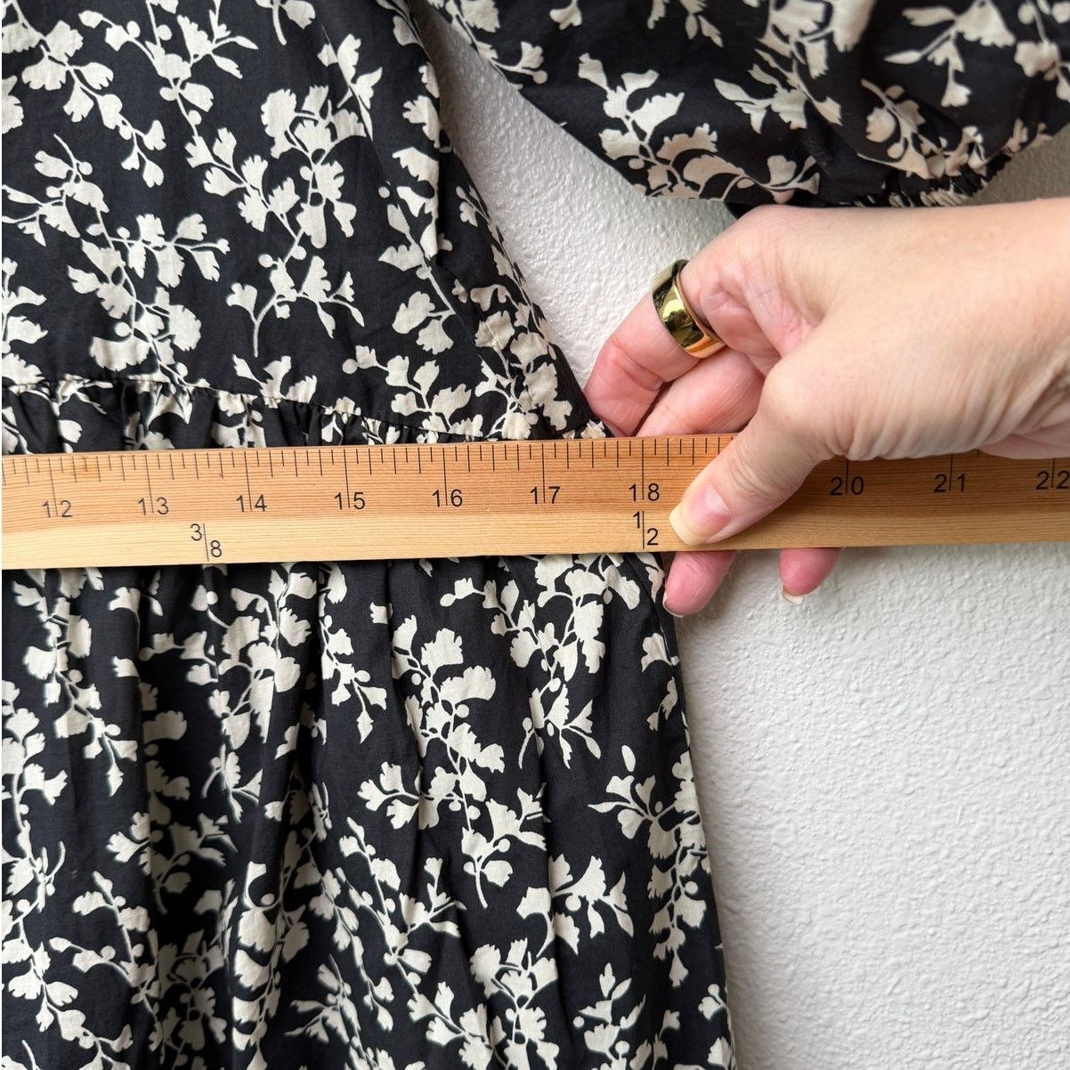 THE GREAT The Great Dress Black Ivory Floral Midi Women Button Front Size XS / US 0-2 / IT 36-38 - 13 Thumbnail