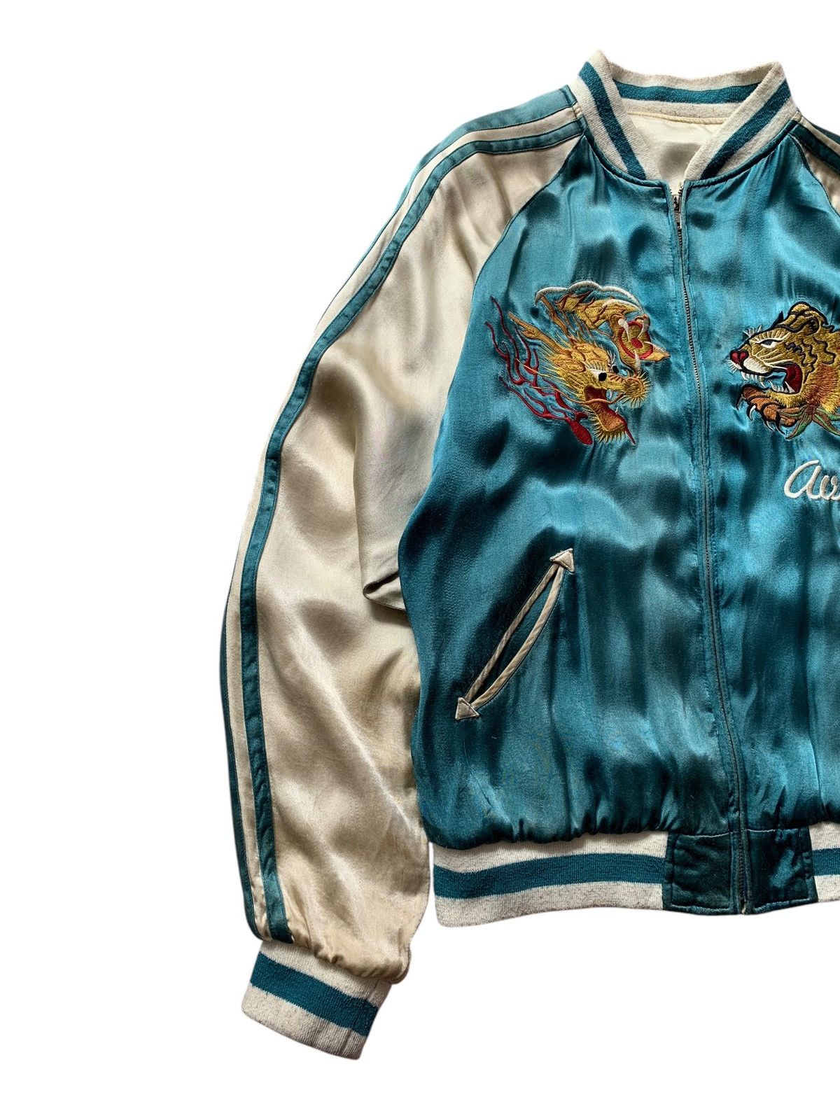 Avirex 🔥VTG AVIREX RAYON SUKAJAN JACKETS REVERSIBLE Size US M / EU 48-50 / 2 - 3 Thumbnail