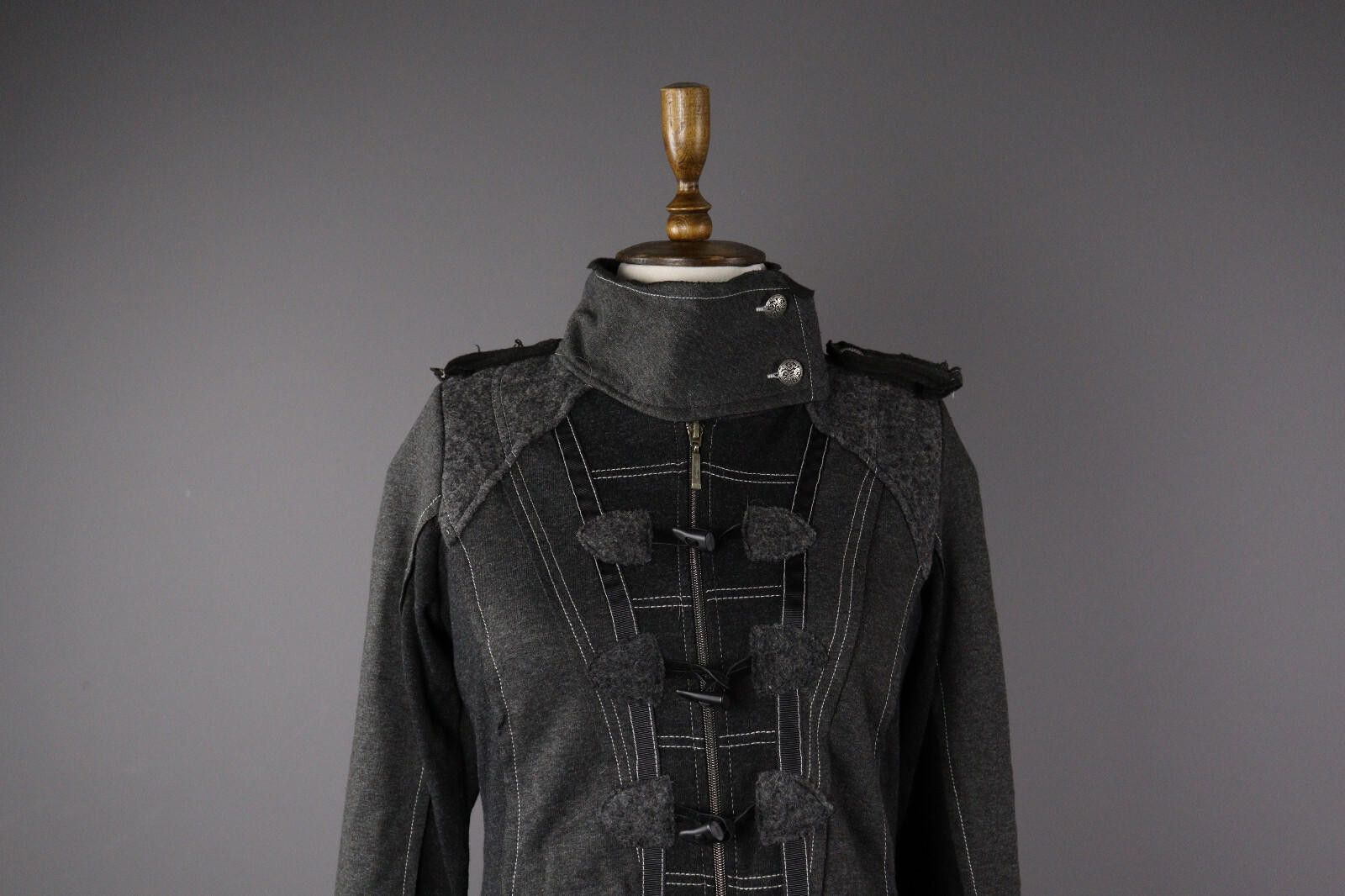 Designer Ladies Tredy Wool Designer Casual Duffle Coat Jacket Size 36 Size M / US 6-8 / IT 42-44 - 2 Thumbnail