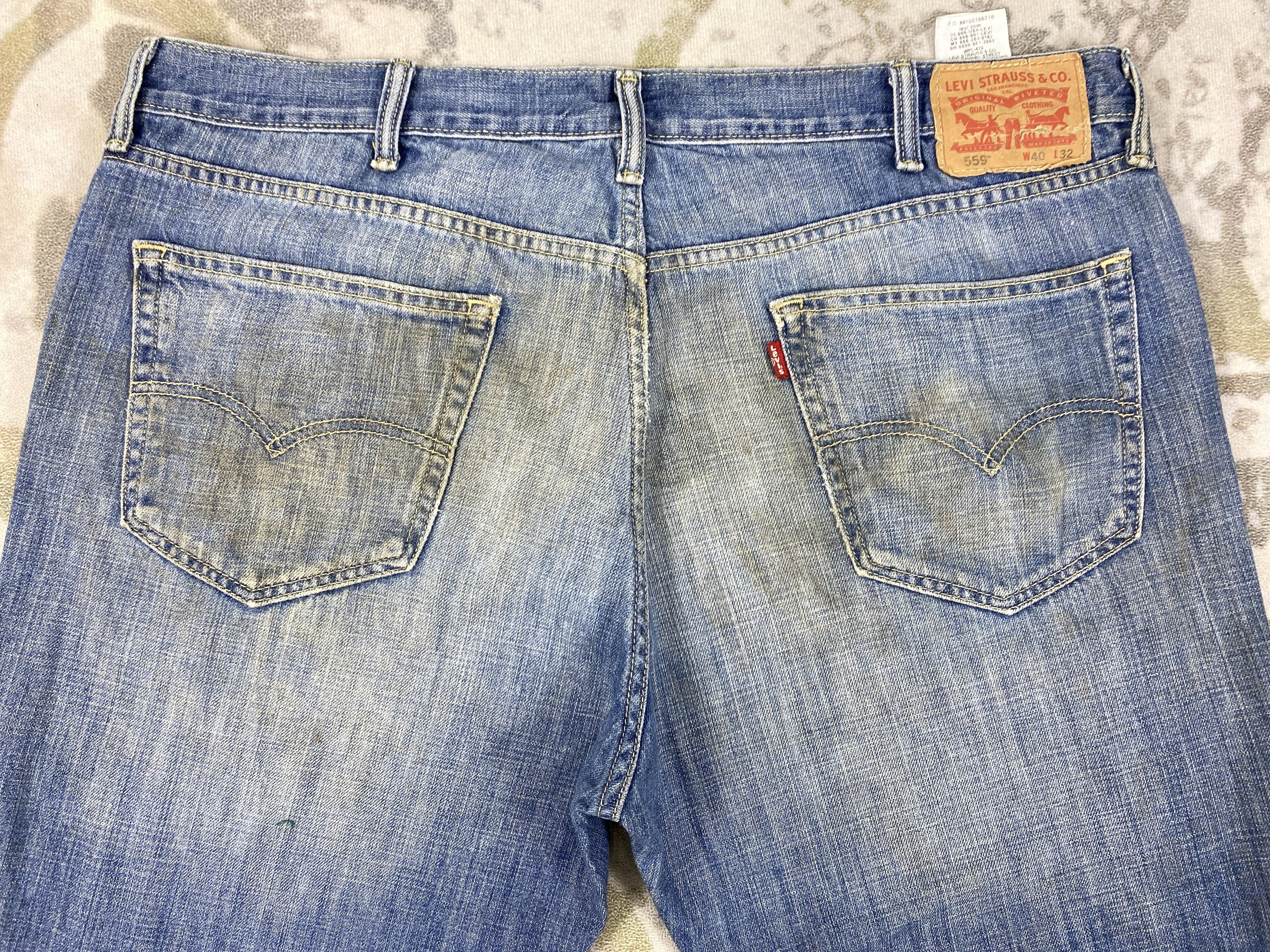 Levi's Distressed Blue Vintage Levi's 559 41x31.5 Denim -JN1444 Size US 41 - 4 Thumbnail