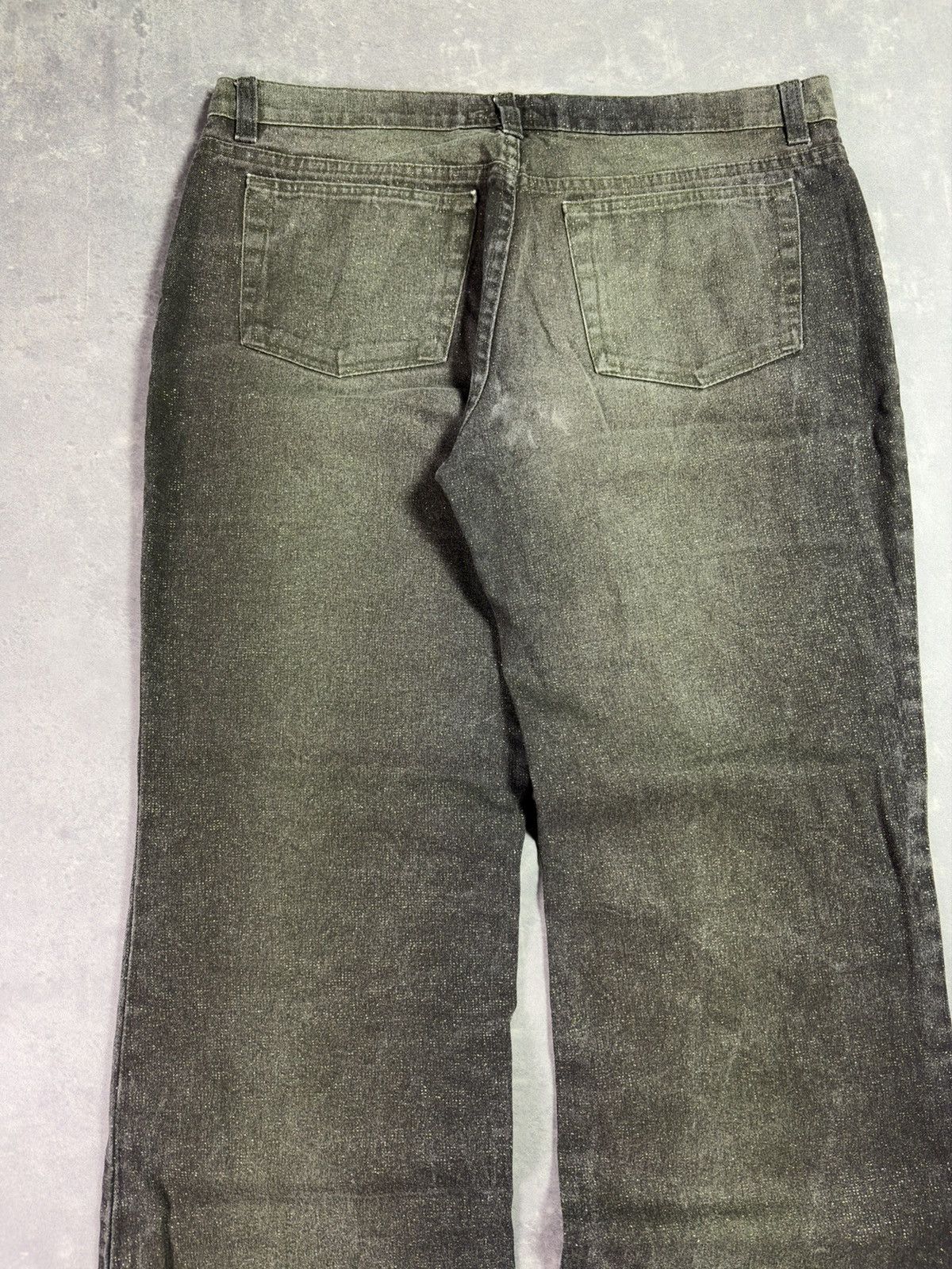 Roberto Cavalli 90s Roberto Cavalli Glitter Faded Wide Leg Denim Jeans XL Size US 34 / EU 50 - 10 Thumbnail