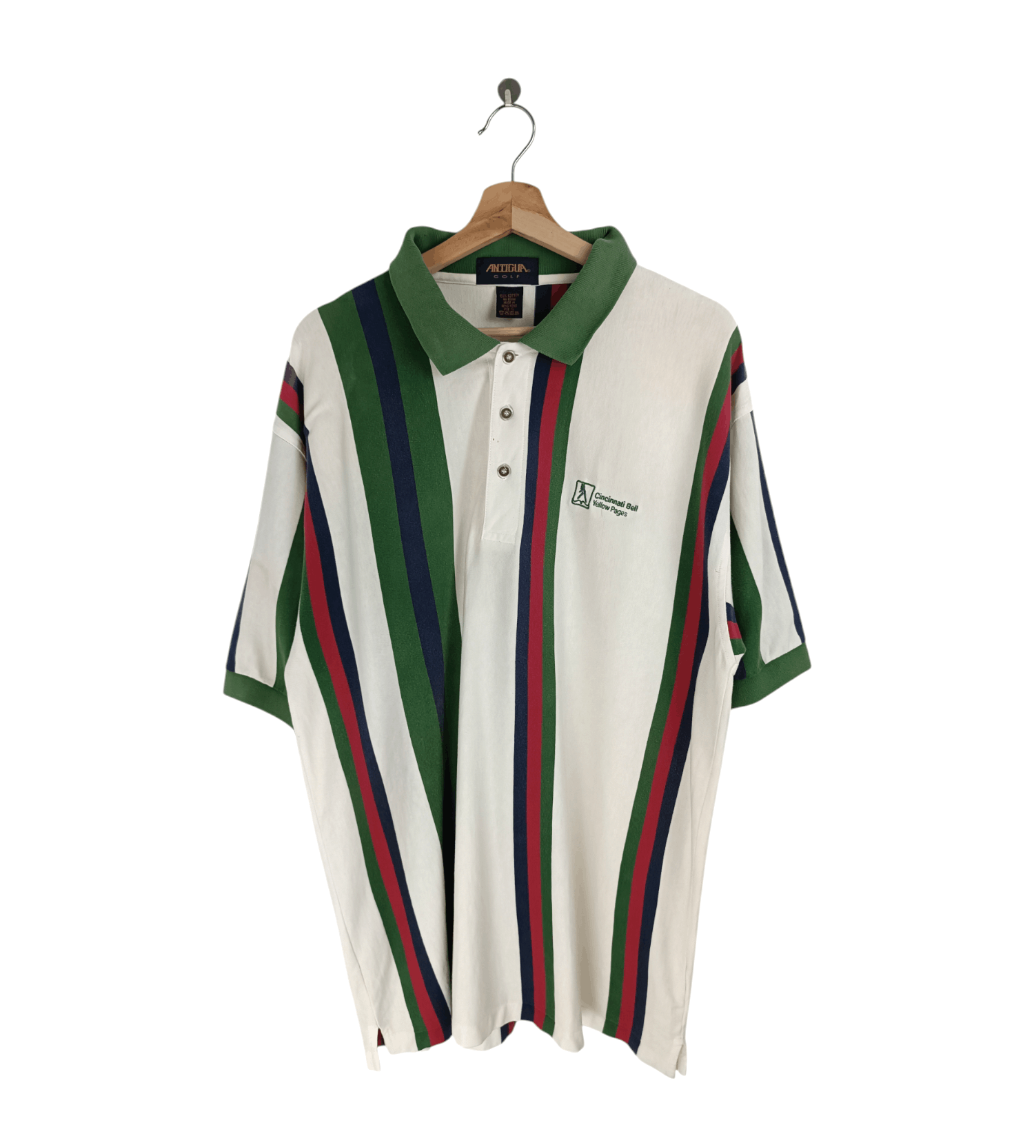 Antigua VINTAGE 90'S ANTIGUA CINCINNATI BELL STRIPE POLO TEE RARE Size US XL / EU 56 / 4 - 1 Thumbnail