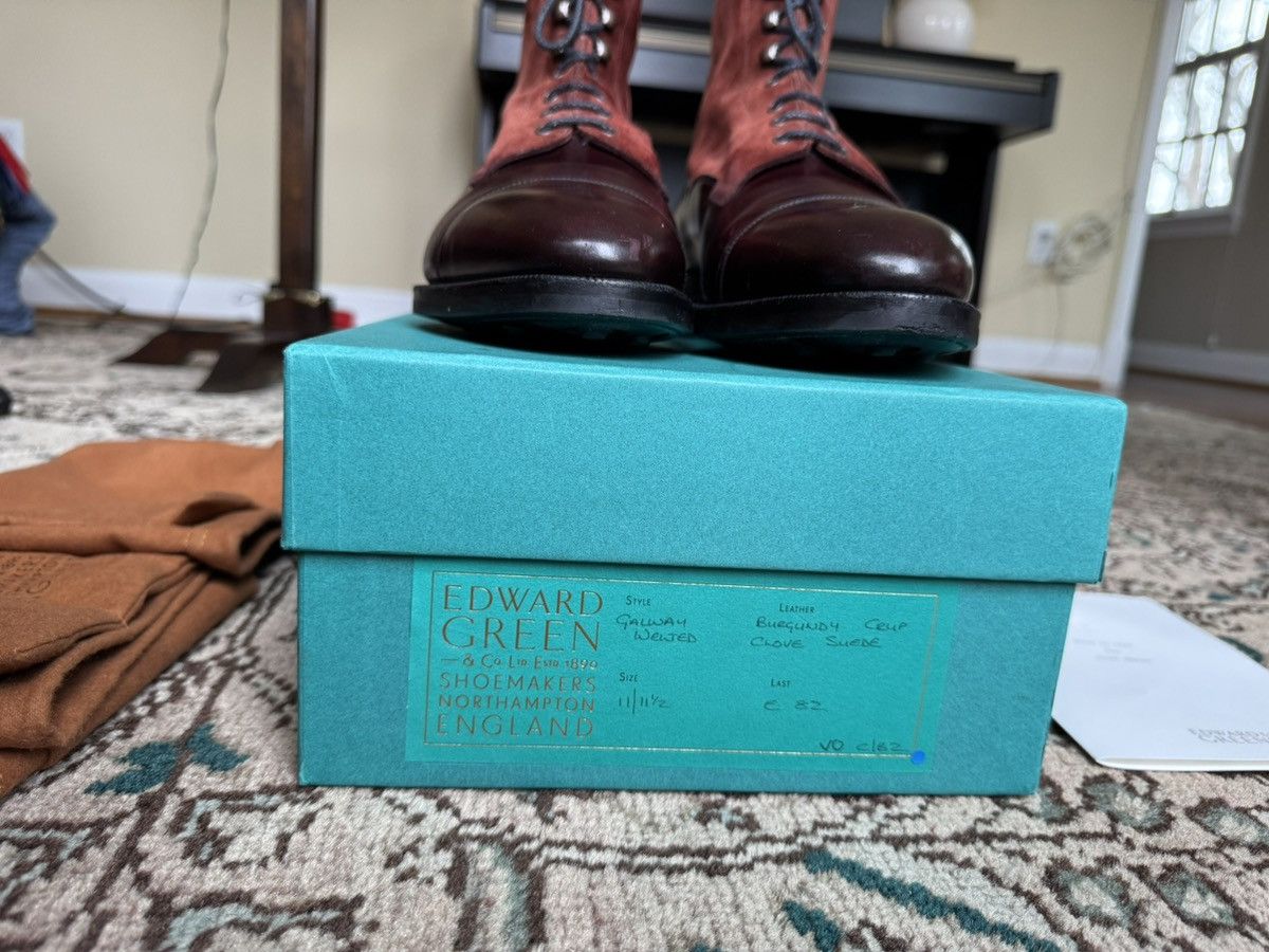 Edward Green GALWAY 82 Last — cognac cordovan & snuff suede Size US 11.5 / EU 44-45 - 2 Thumbnail