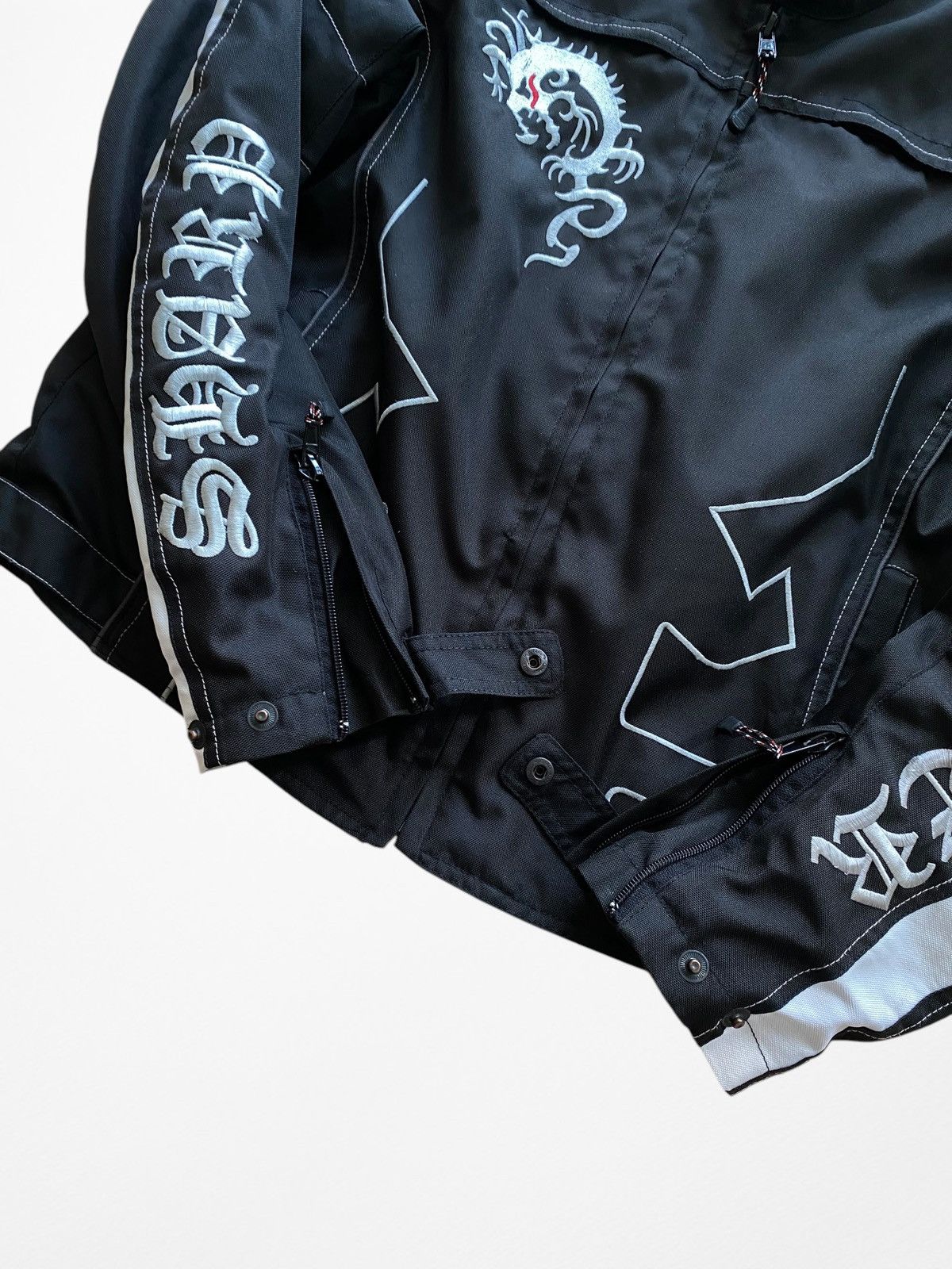 Vintage Vintage Stunt Racer No Refuse Dragon Sharp biker jacket Size US XL / EU 56 / 4 - 5 Thumbnail
